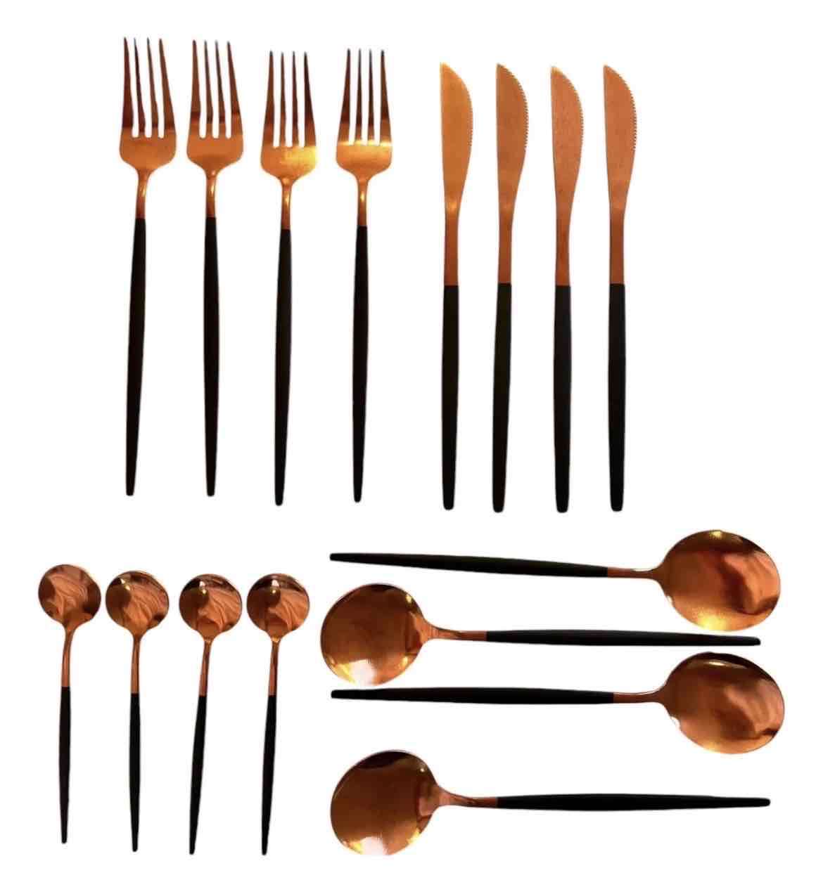 Set cubiertos acero inoxidable 16 piezas - miniatura 2