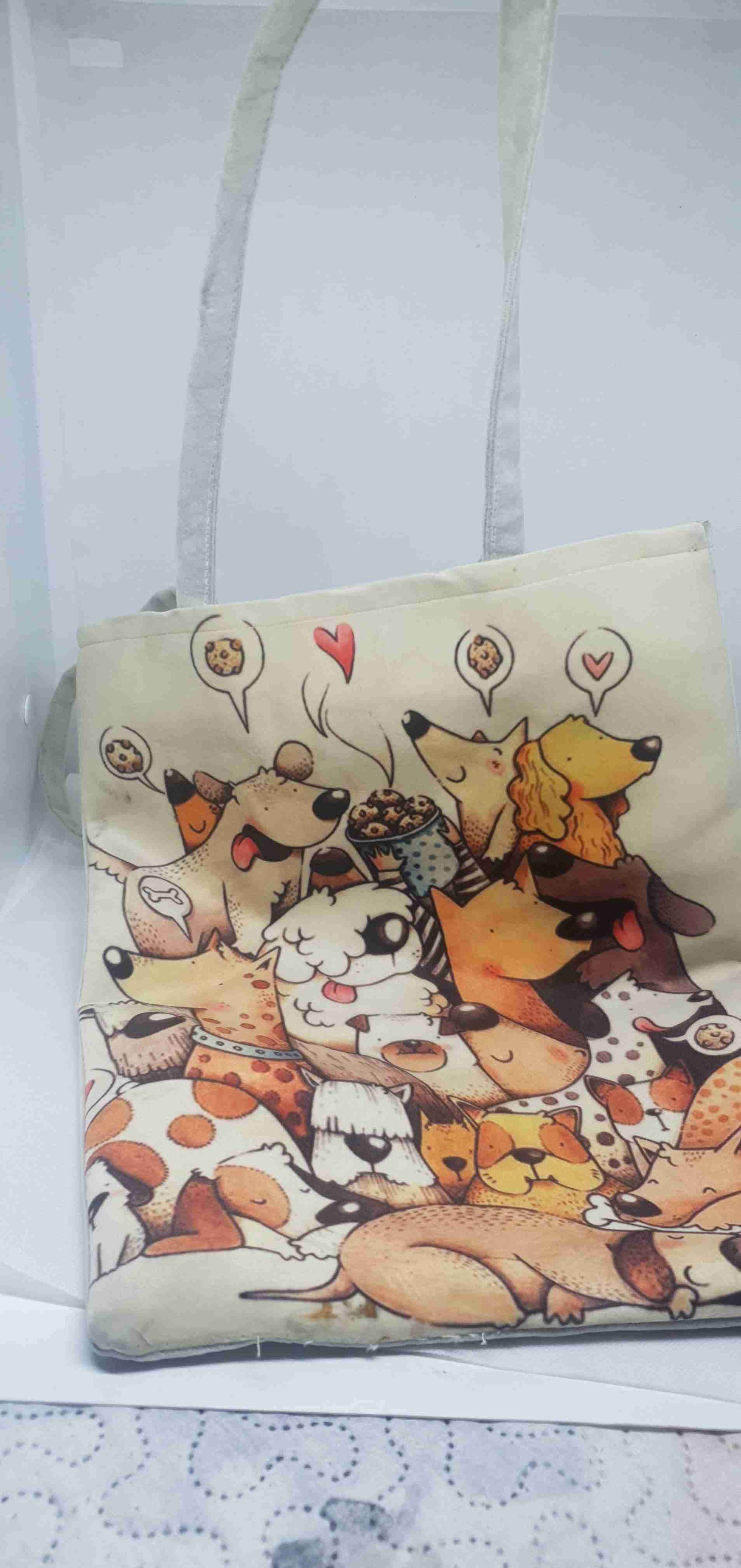 Bolso tote estampado perros - miniatura 2