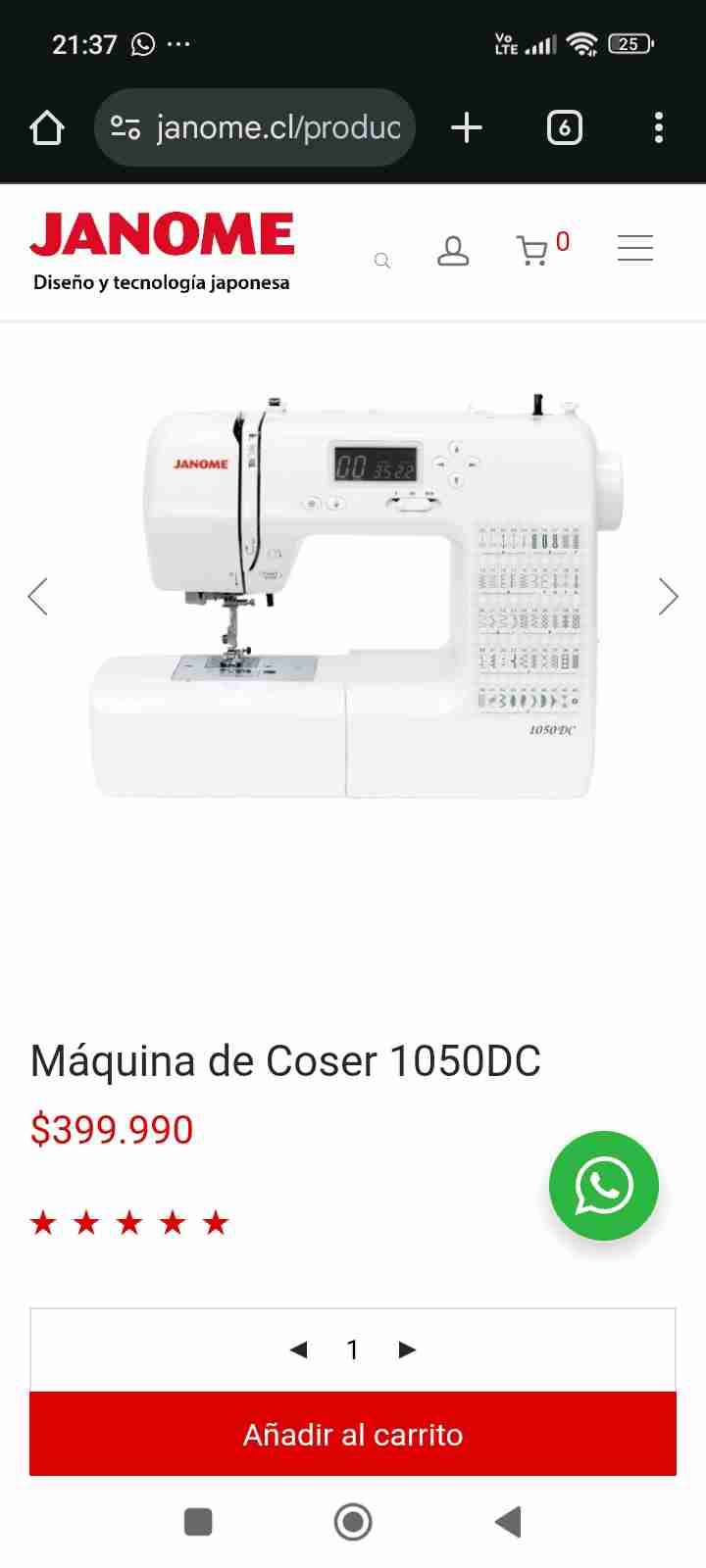 Máquina de coser Janome 1050DC - miniatura 6