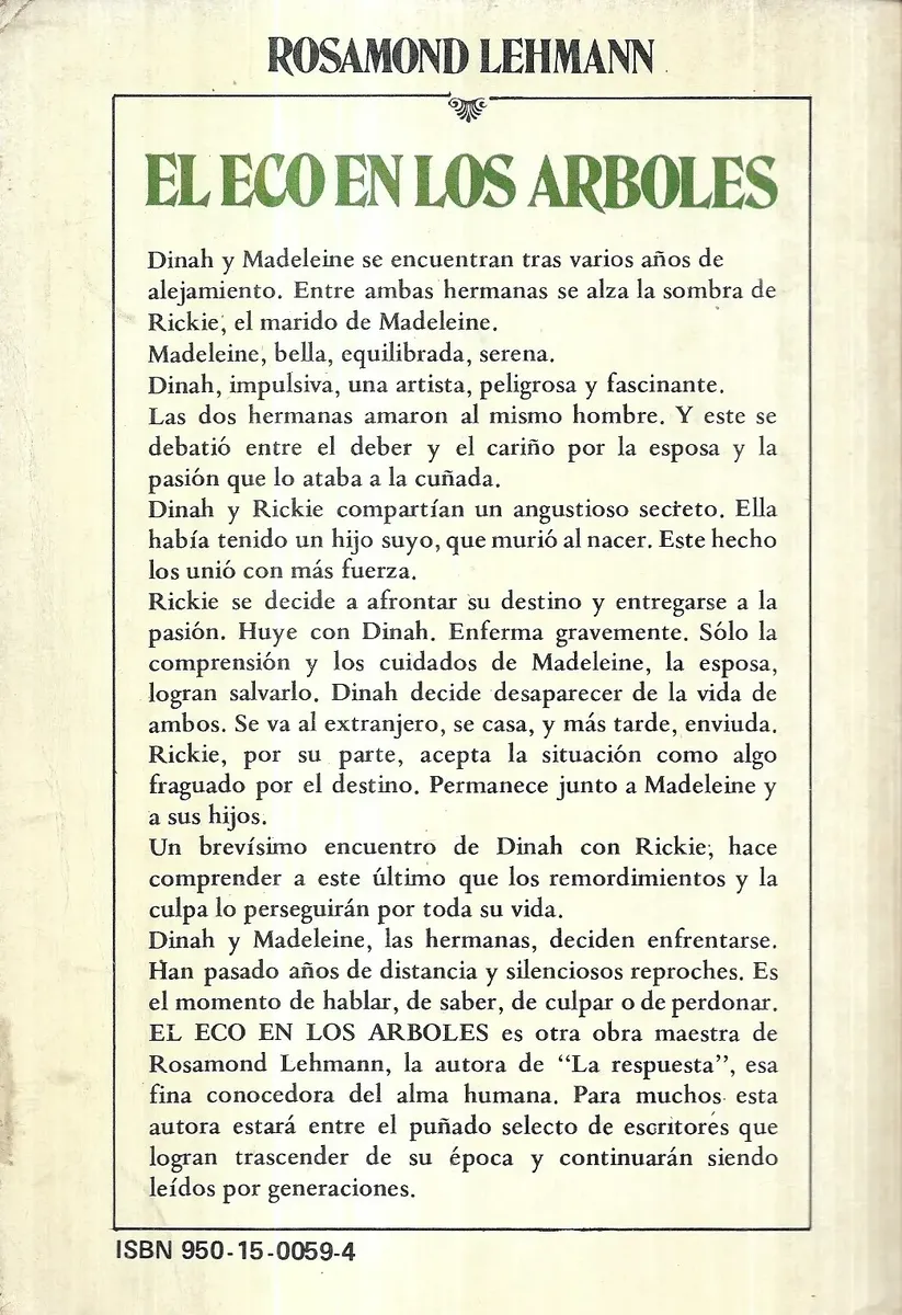 Libro 'El Eco en los Árboles' de Rosamond Lehmann - miniatura 2