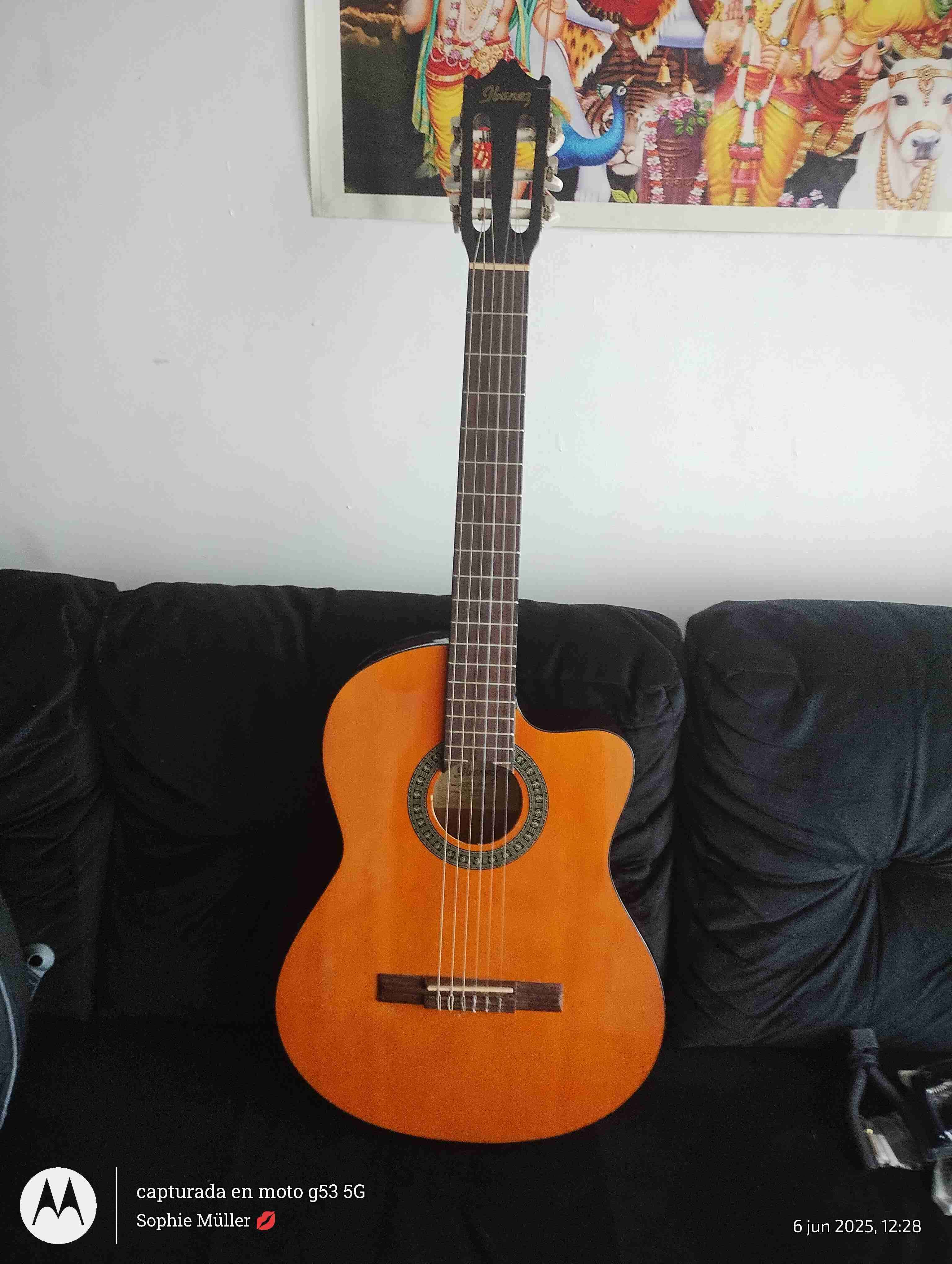 Guitarra acústica Ibanez con funda y accesorios. - miniatura 3