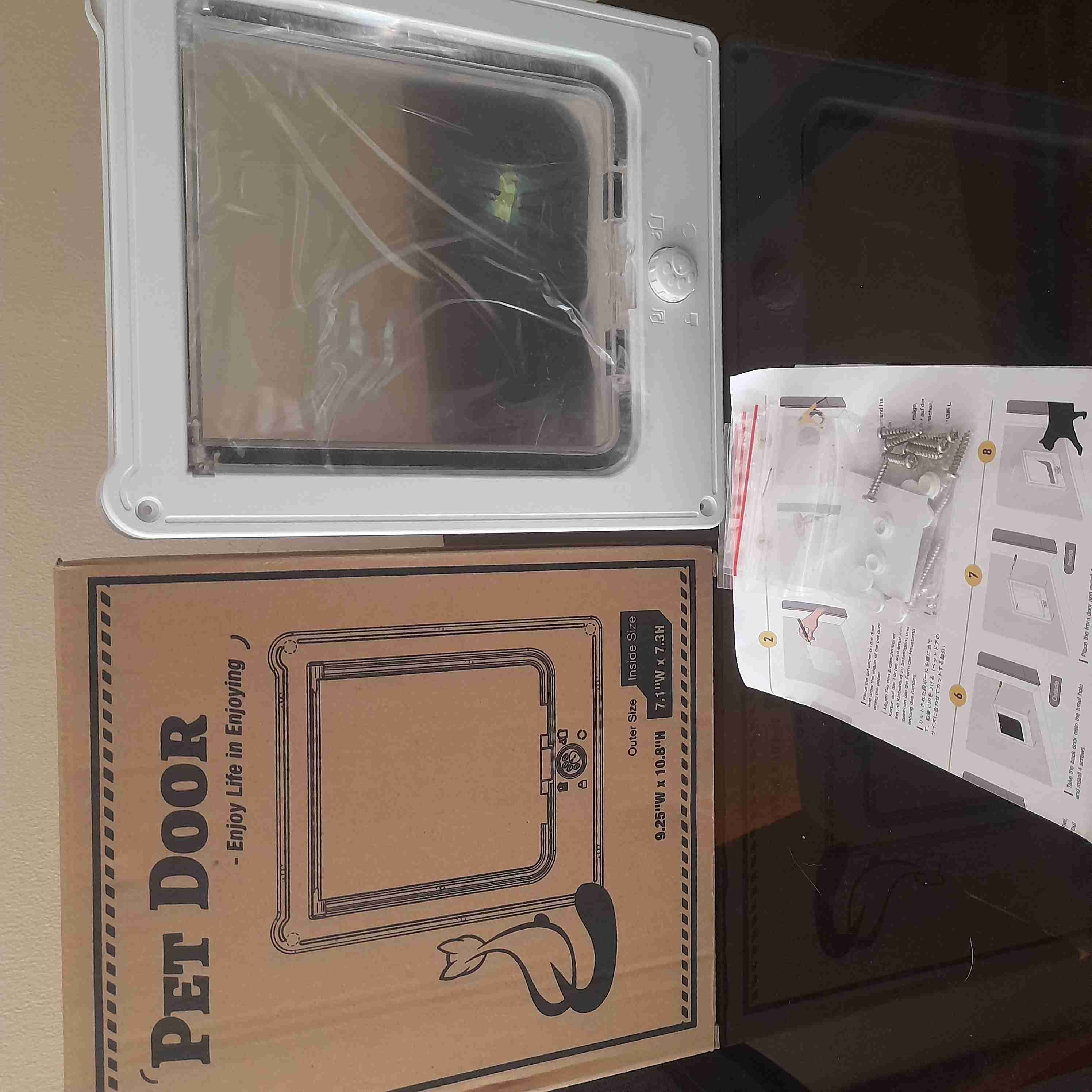 Puerta para mascotas blanca - miniatura 1