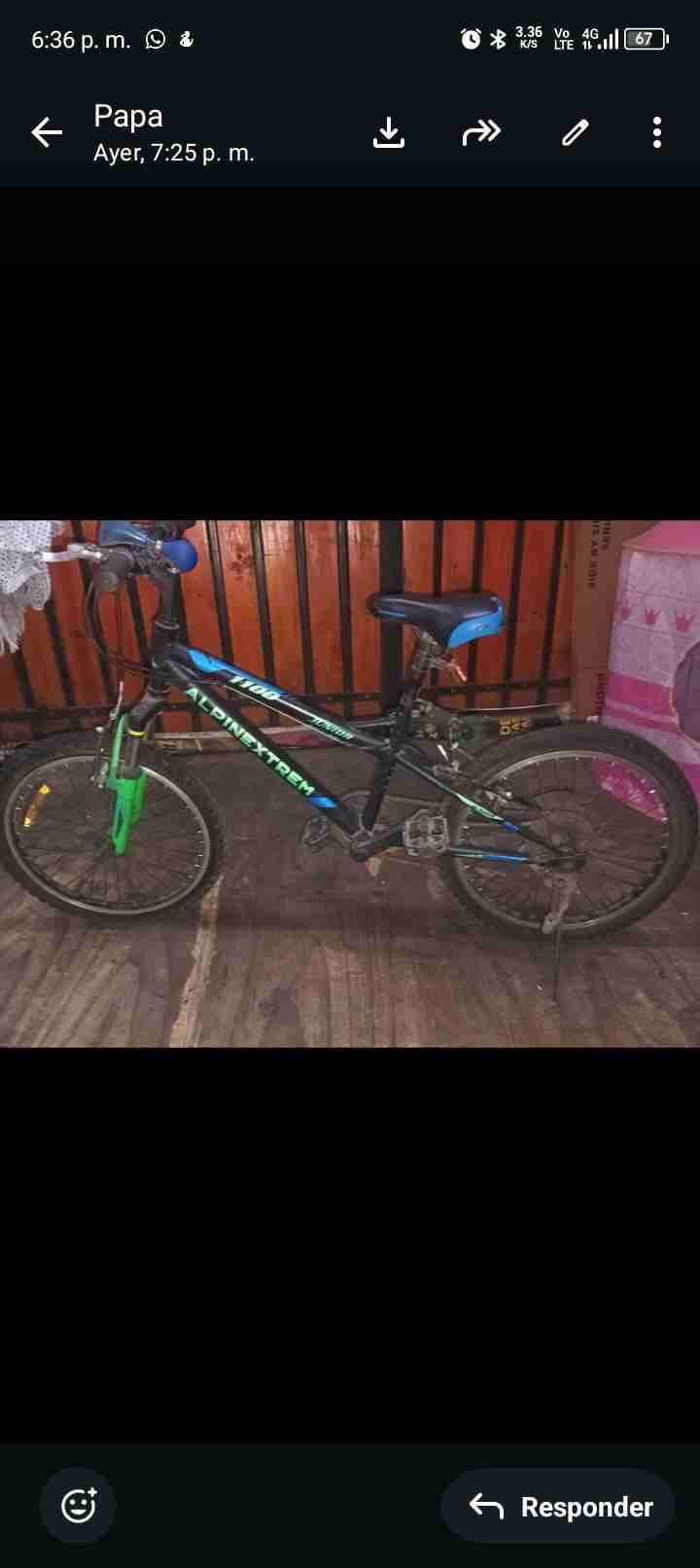 Bicicleta AlpineXtreme negra y verde - miniatura 1