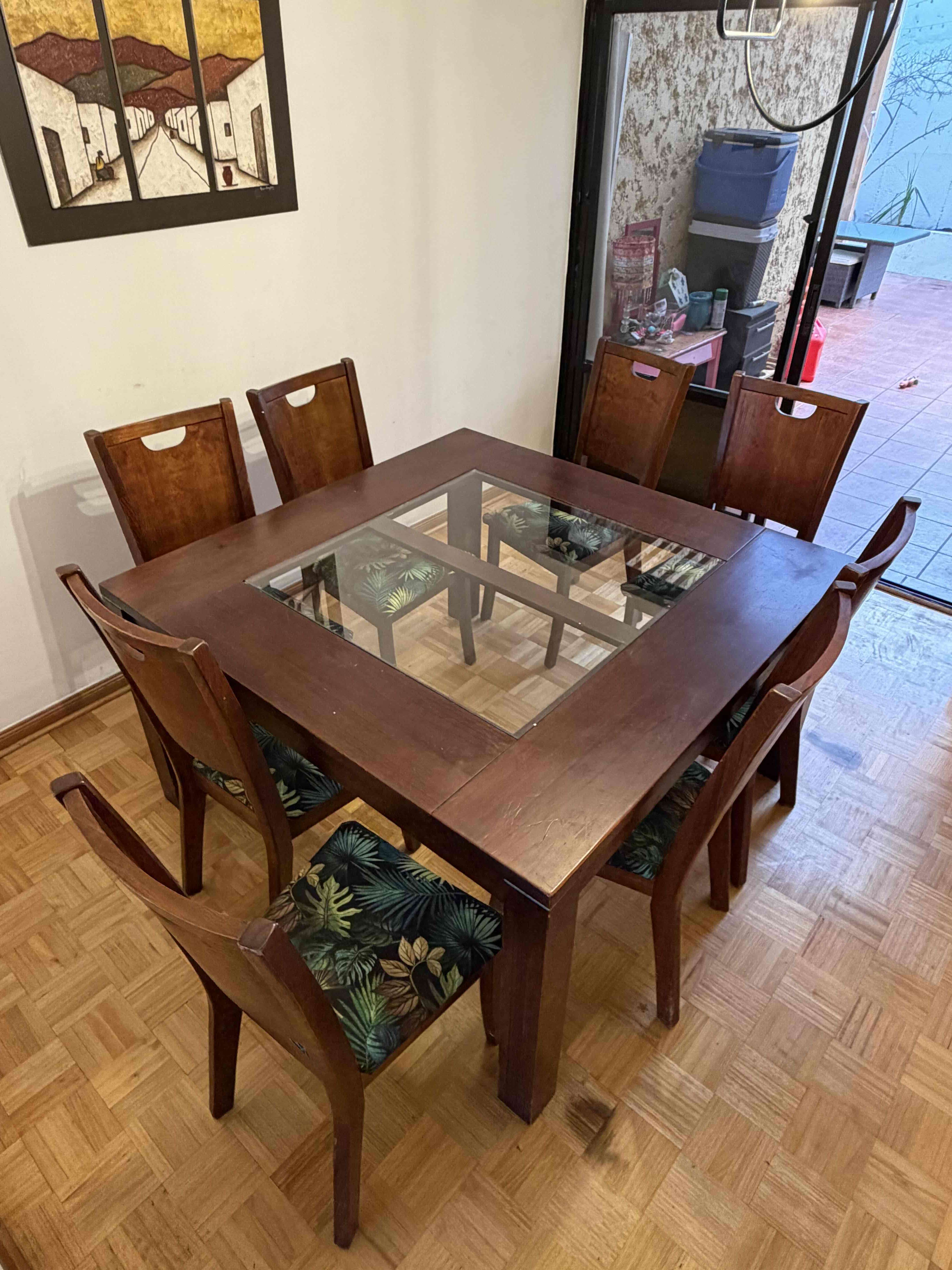 Juego de comedor con vidrio - miniatura 1