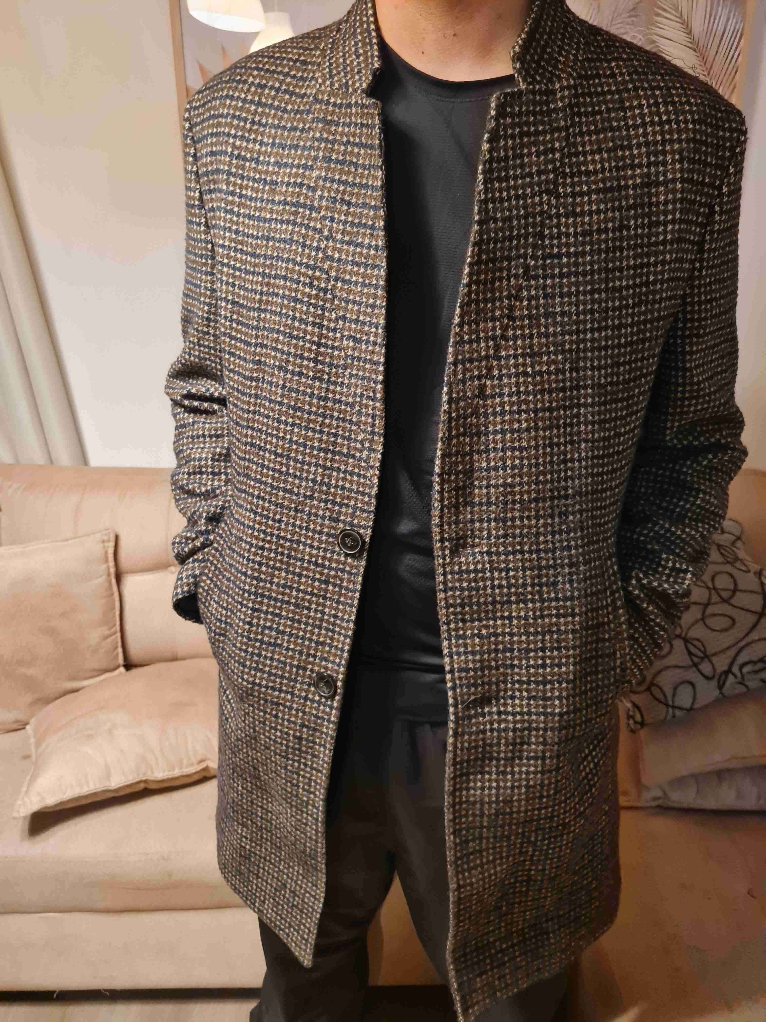 Abrigo de lana a cuadros - miniatura 4