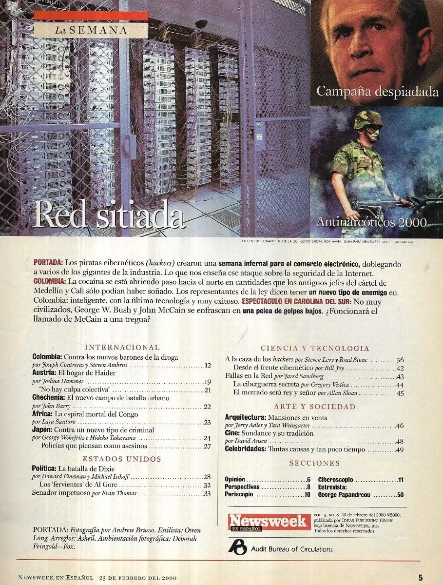 Revista Newsweek 23 Febrero 2000 / Ataque Internet - miniatura 2