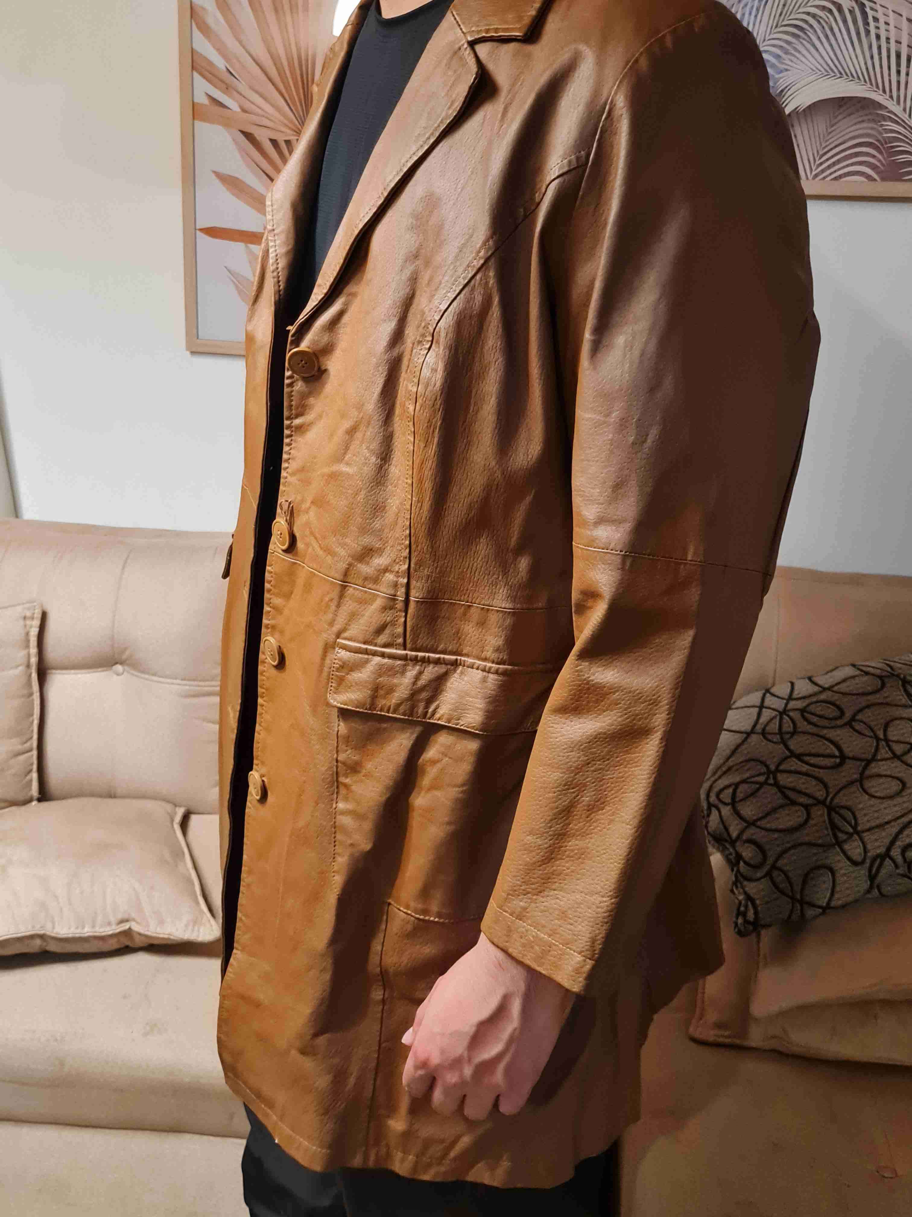 Chaqueta marrón de cuero - miniatura 2