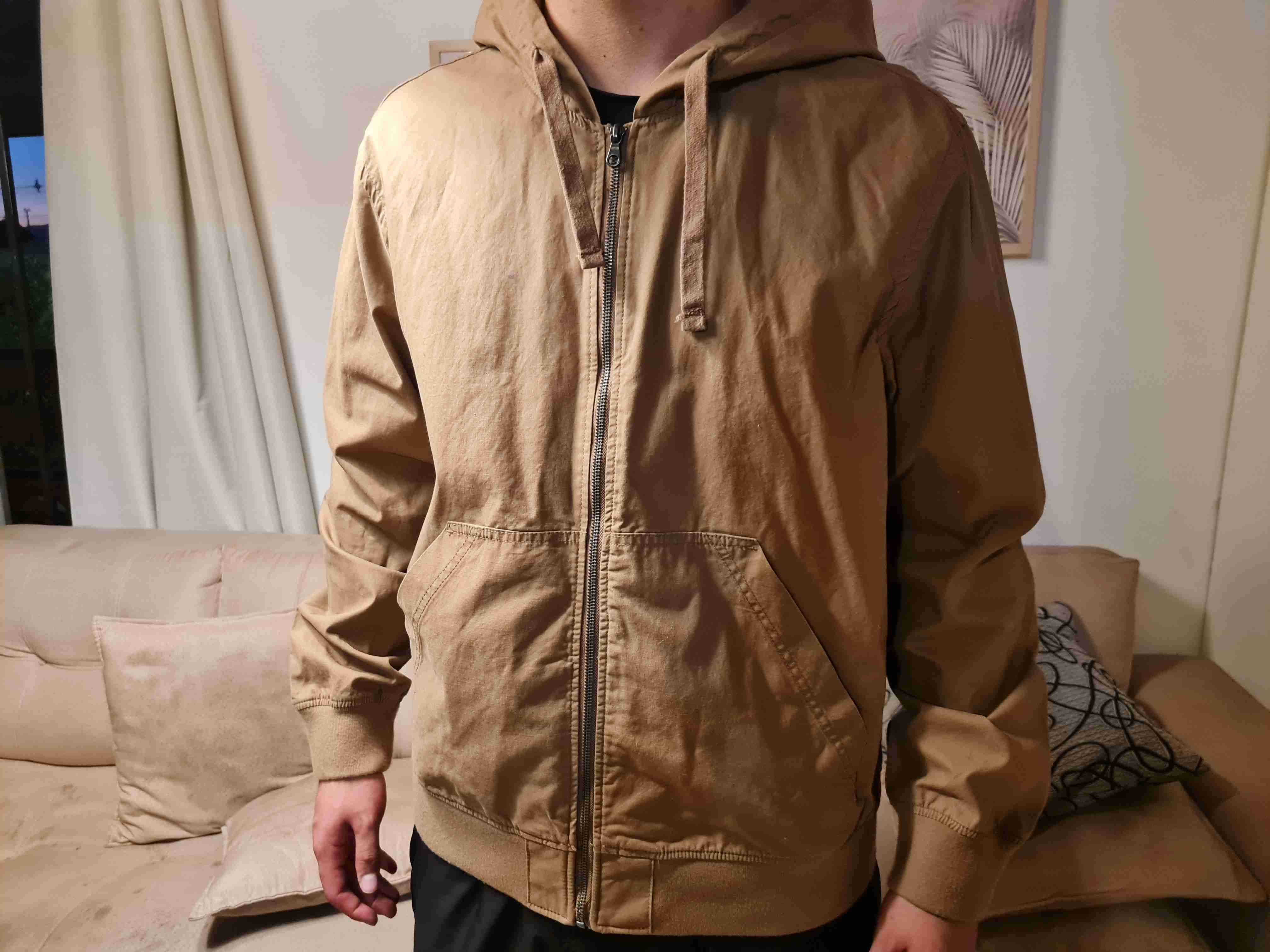 Parka beige con capucha - miniatura 1