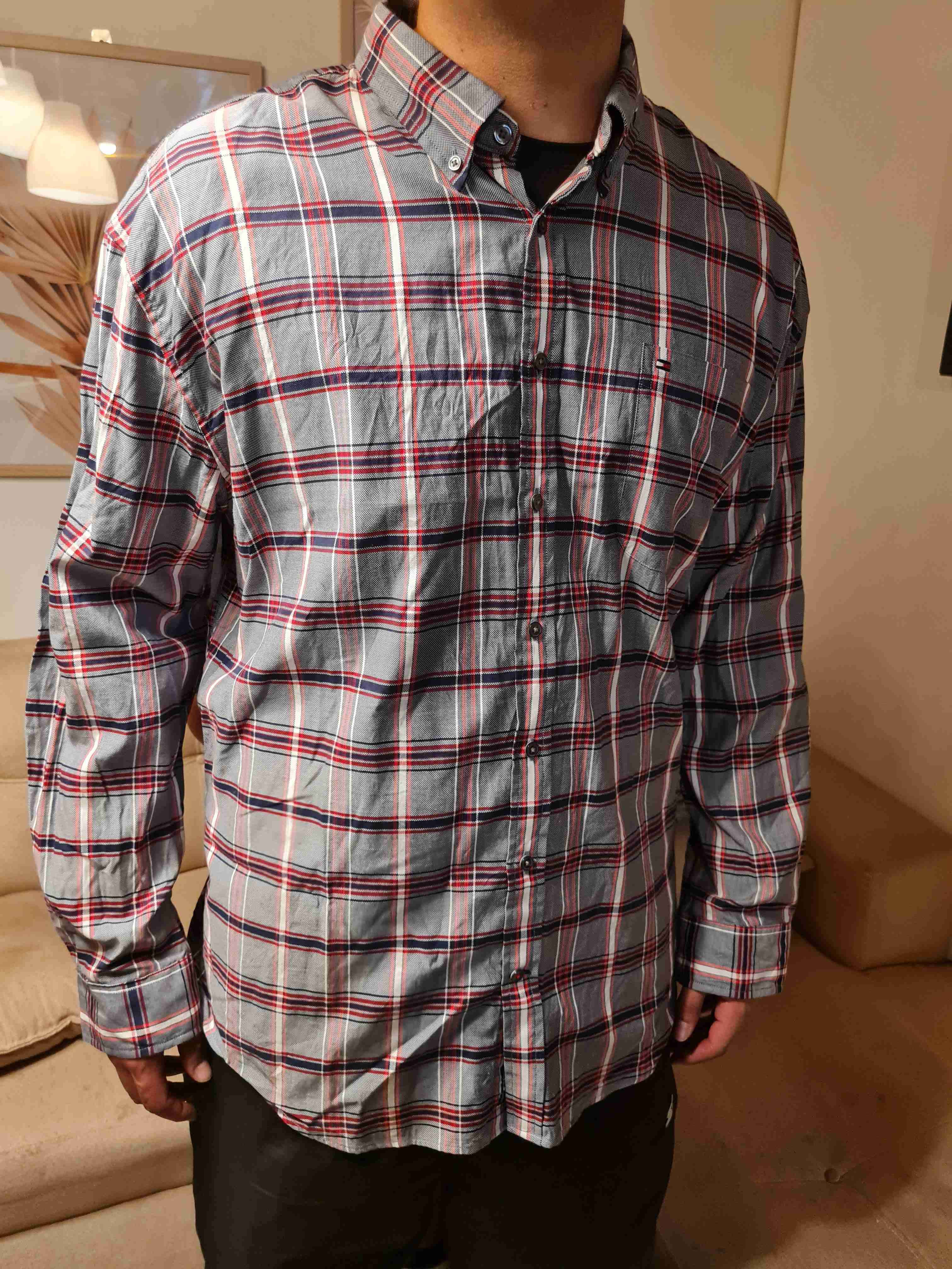 Camisa a cuadros rojo y gris - miniatura 1