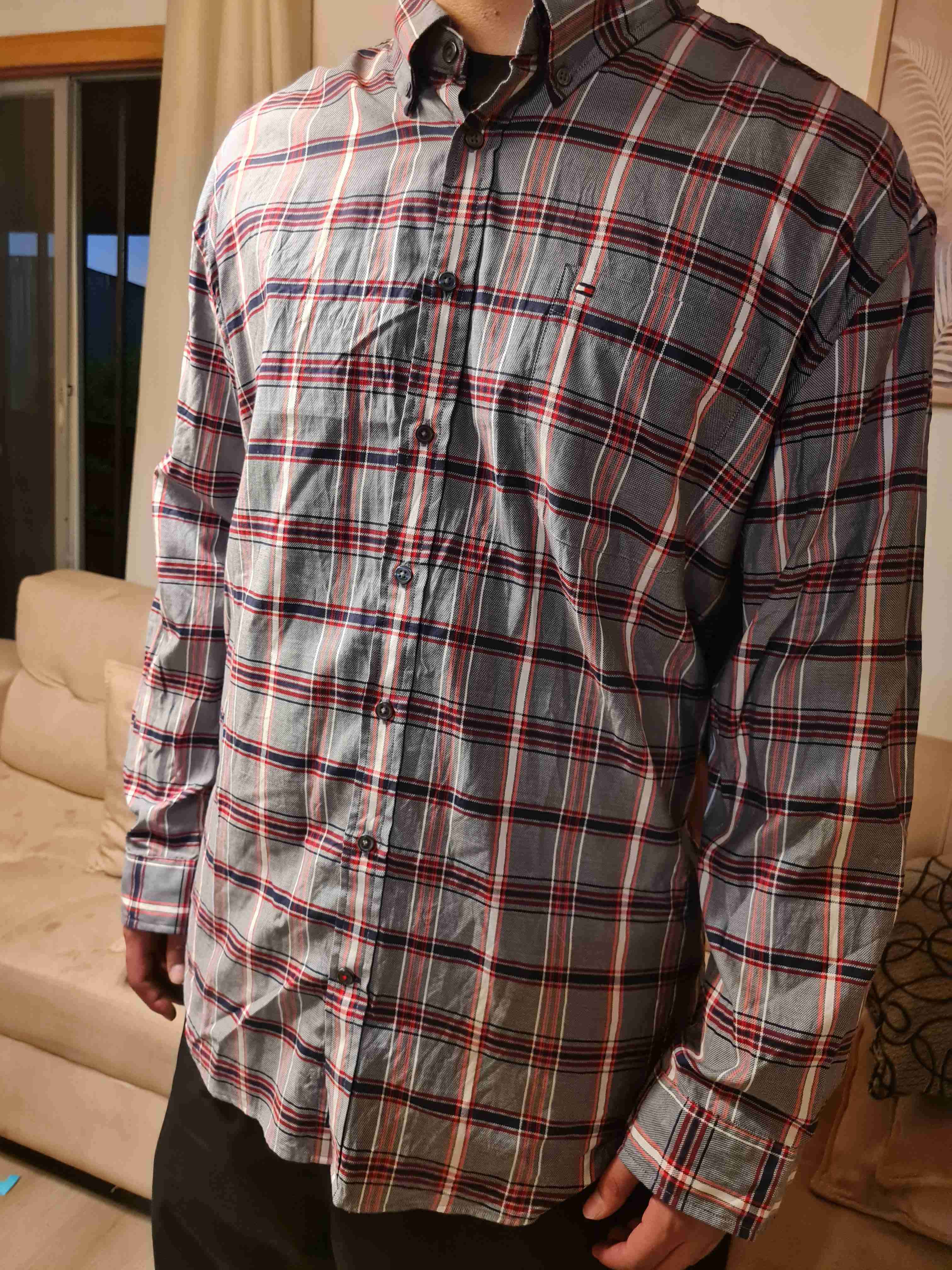 Camisa a cuadros rojo y gris - miniatura 4