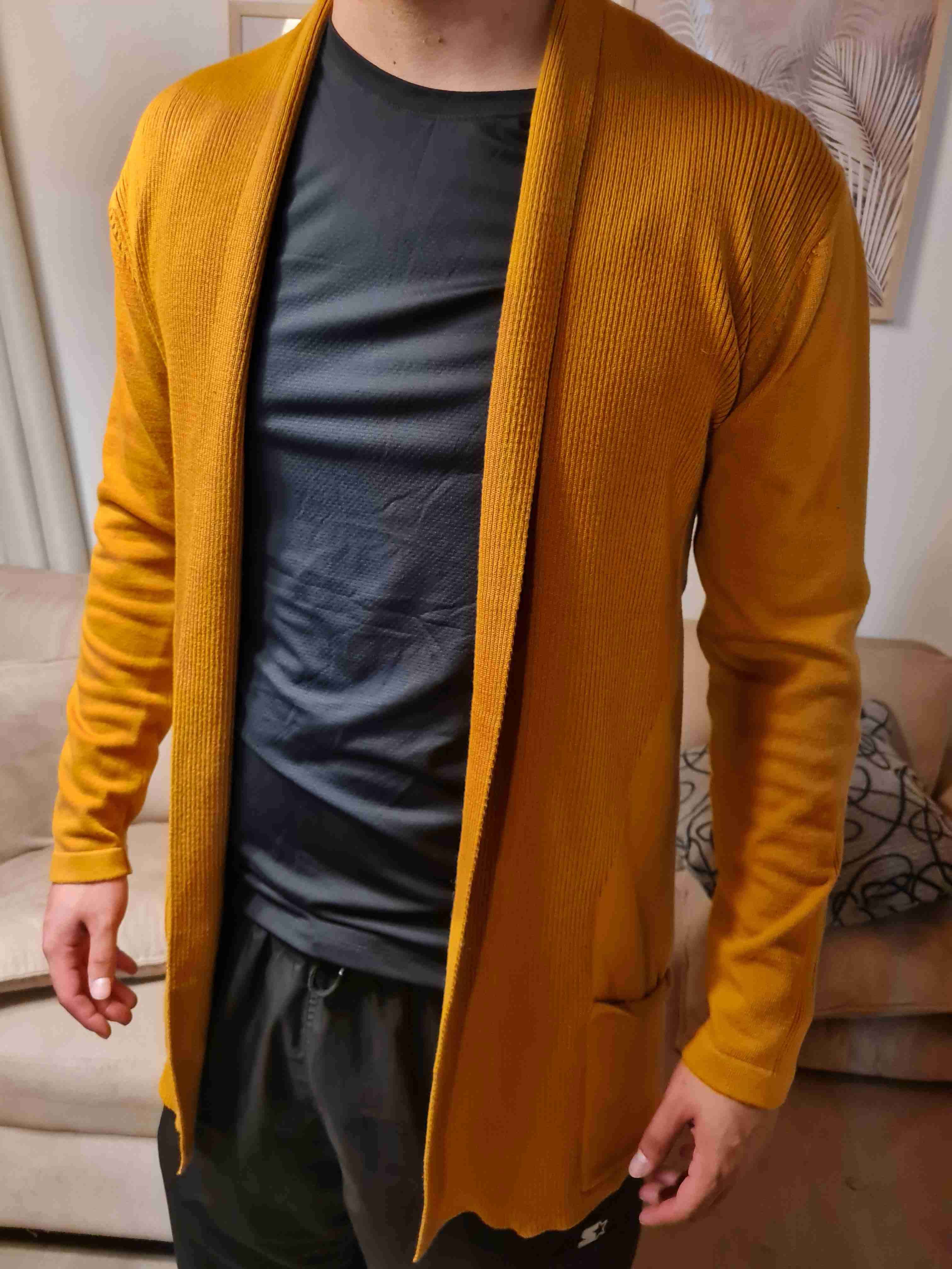 Cárdigan mostaza para hombre - miniatura 1