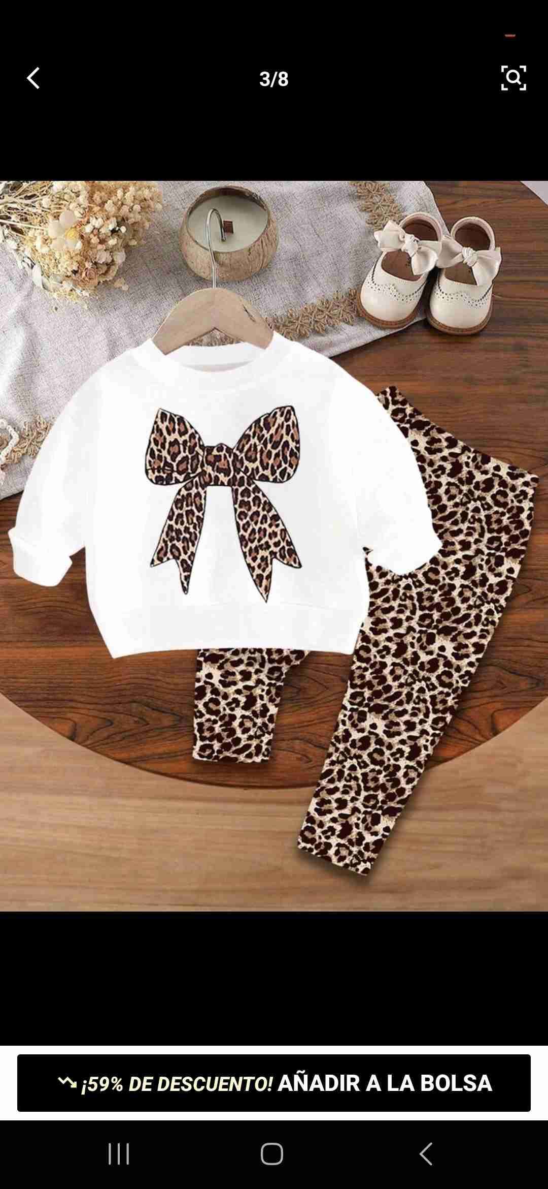 Conjunto infantil lazo leopardo - miniatura 1