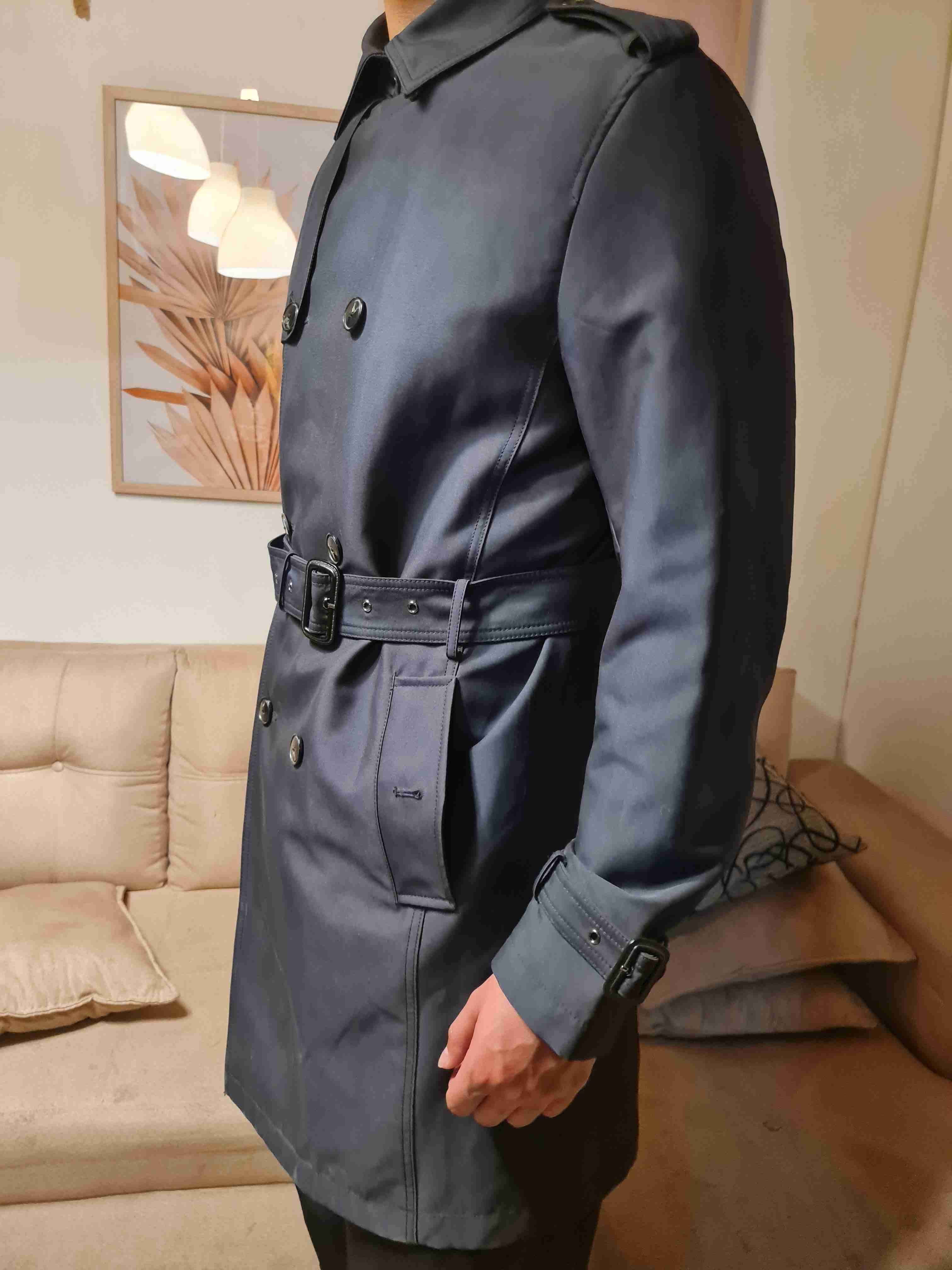 Abrigo trench azul oscuro - miniatura 3