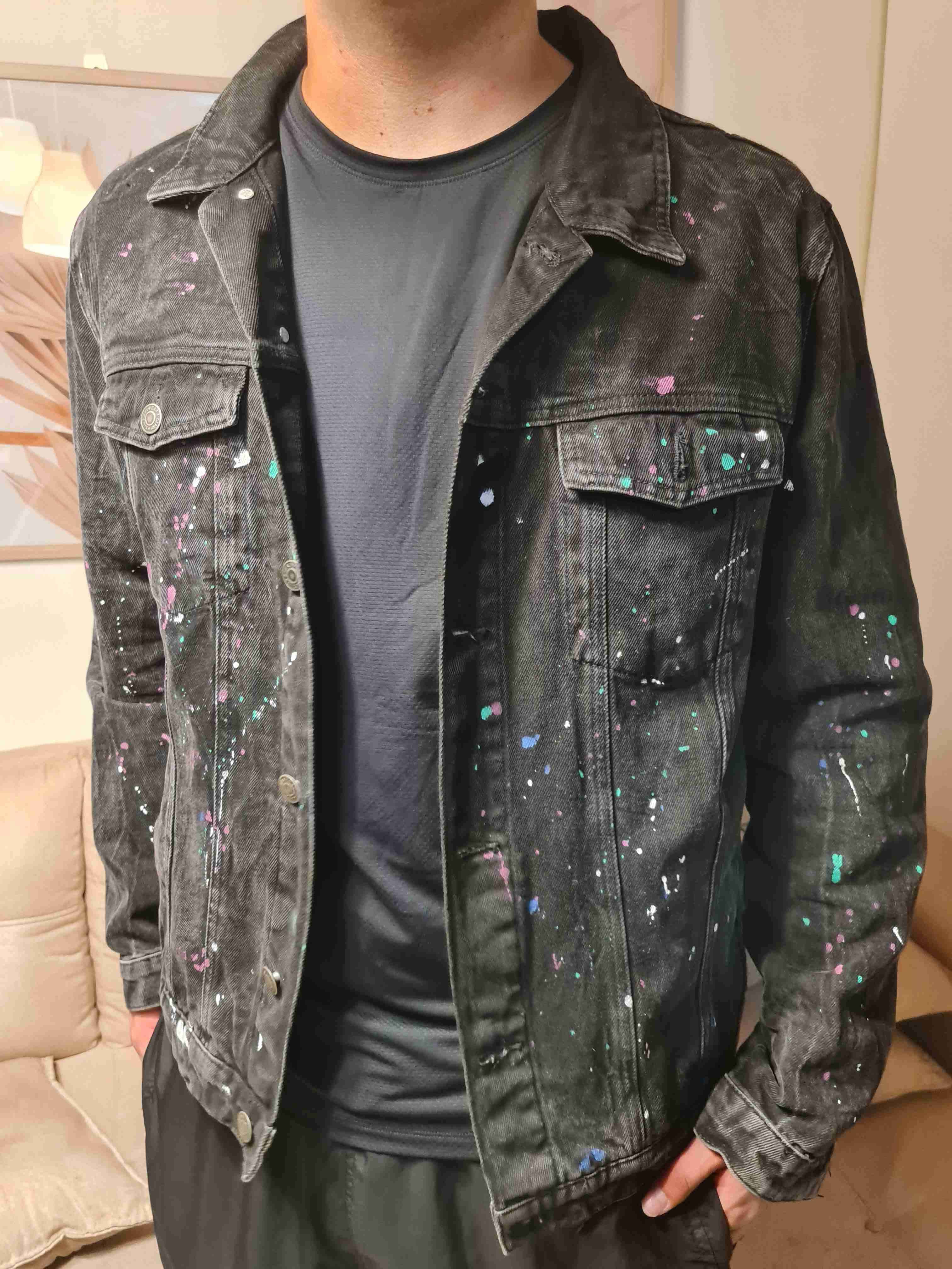 Chaqueta negra con manchas ZARA - miniatura 4