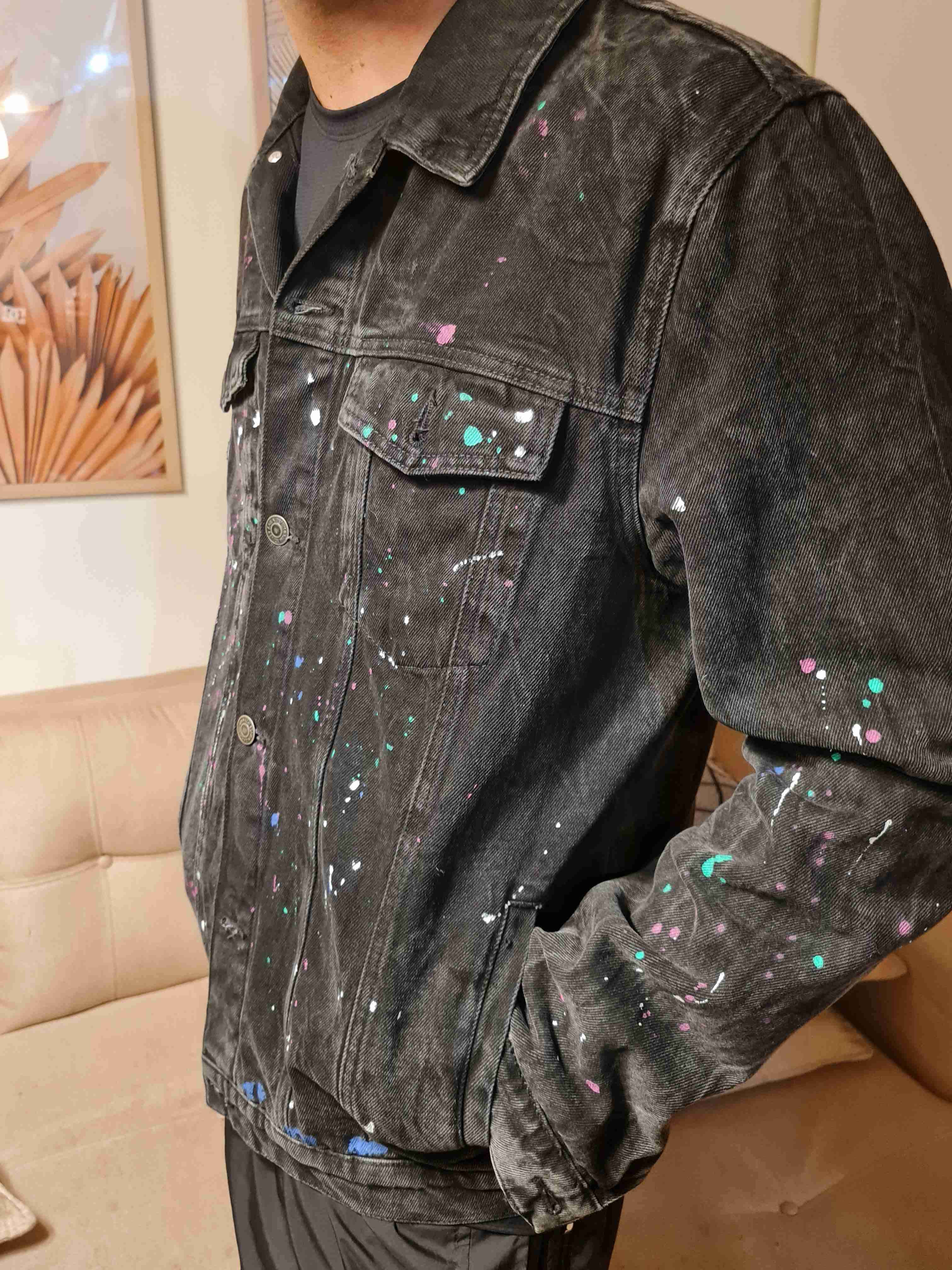 Chaqueta negra con manchas ZARA - miniatura 5