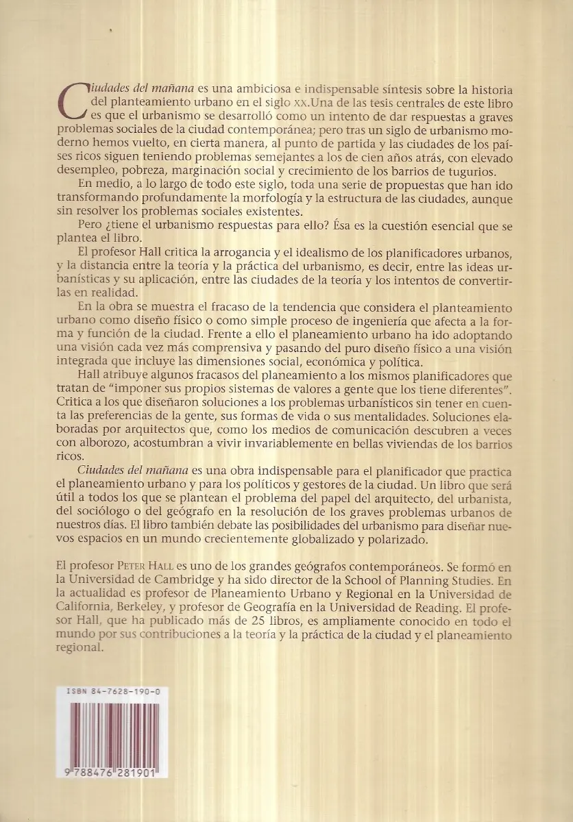 Libro 'Ciudades del mañana' Urbanismo / Peter Hall - miniatura 2
