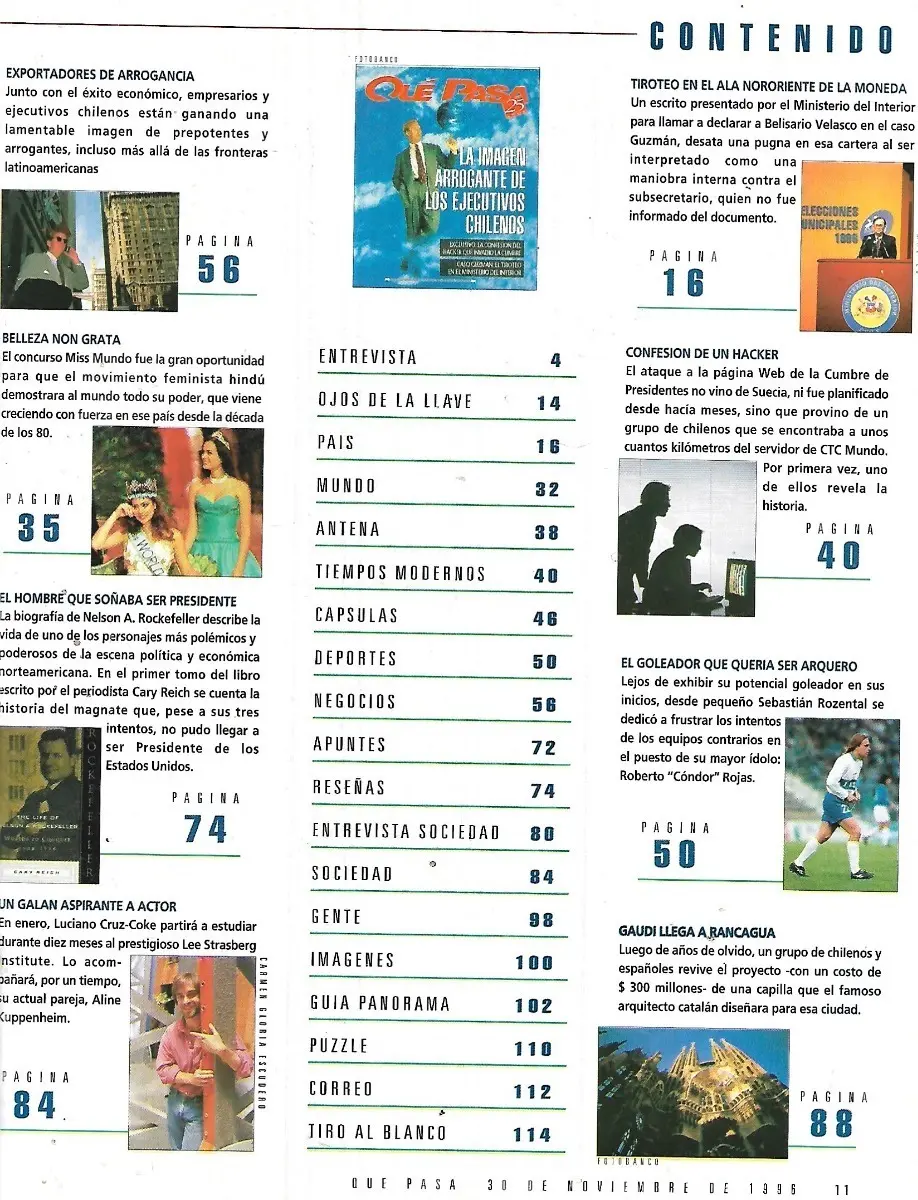 Revista Qué Pasa 1338 / 30 Noviembr 1996 Ejecutivo - miniatura 2