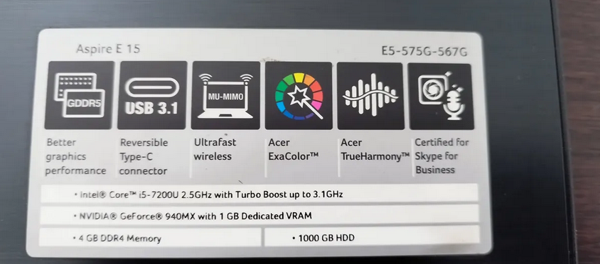 Laptop Acer Aspire E15 - miniatura 3