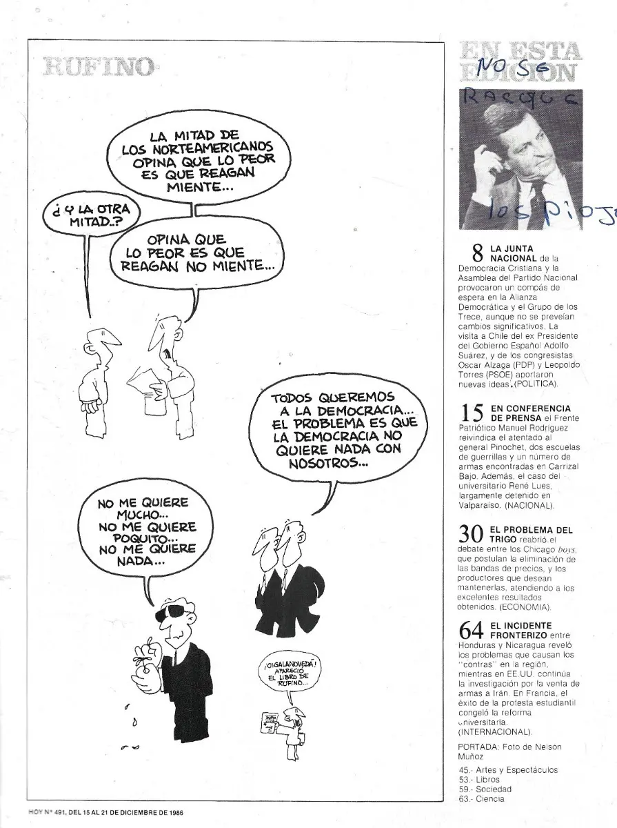 Revista Hoy 491 / 15  21 Diciembre 1986 Transición - miniatura 2