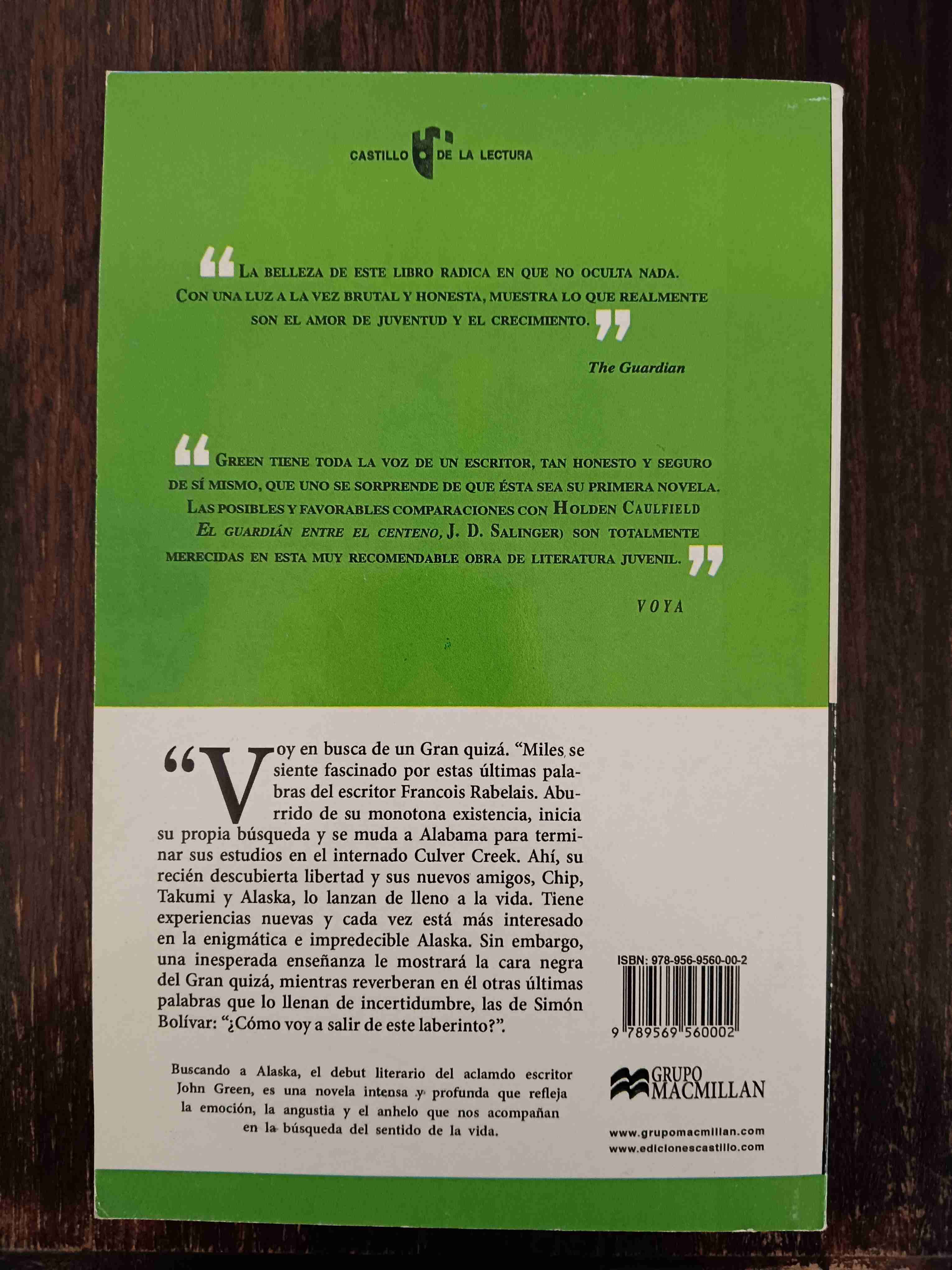 Libro 'Buscando a Alaska' John Green - miniatura 2