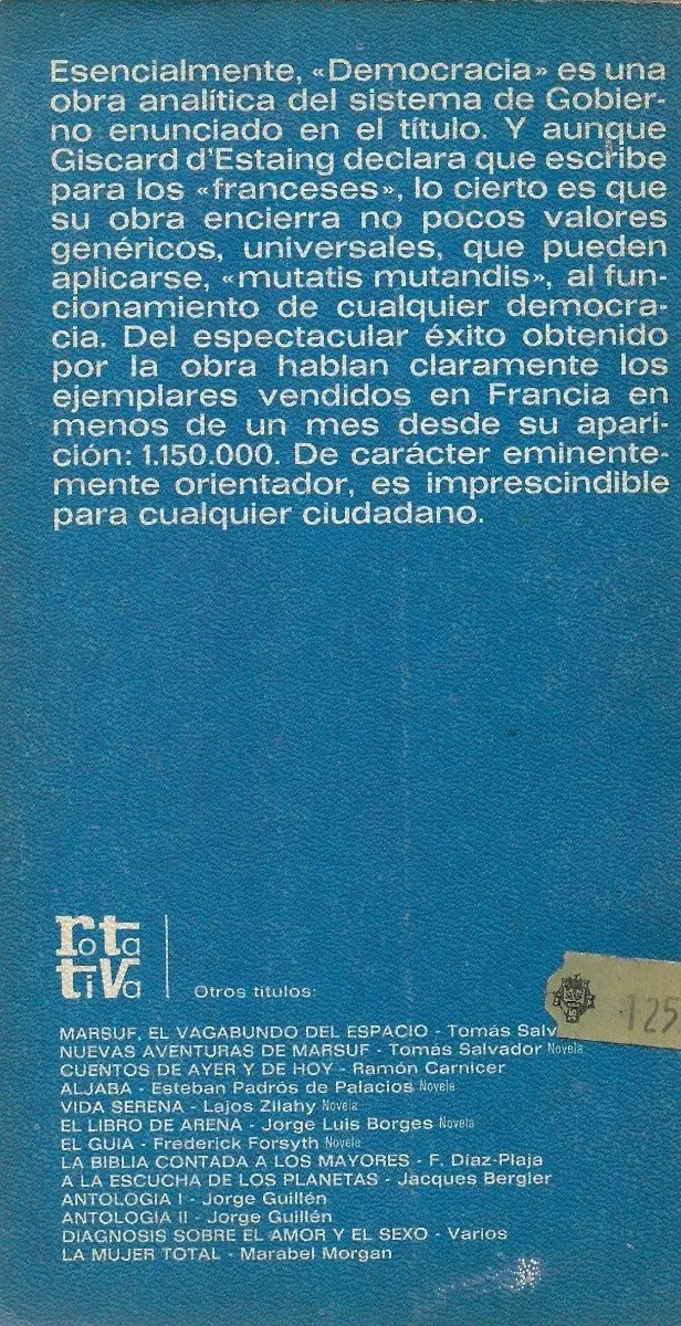 Libro 'Democracia' de Valéry Giscard d'Estaing - miniatura 2