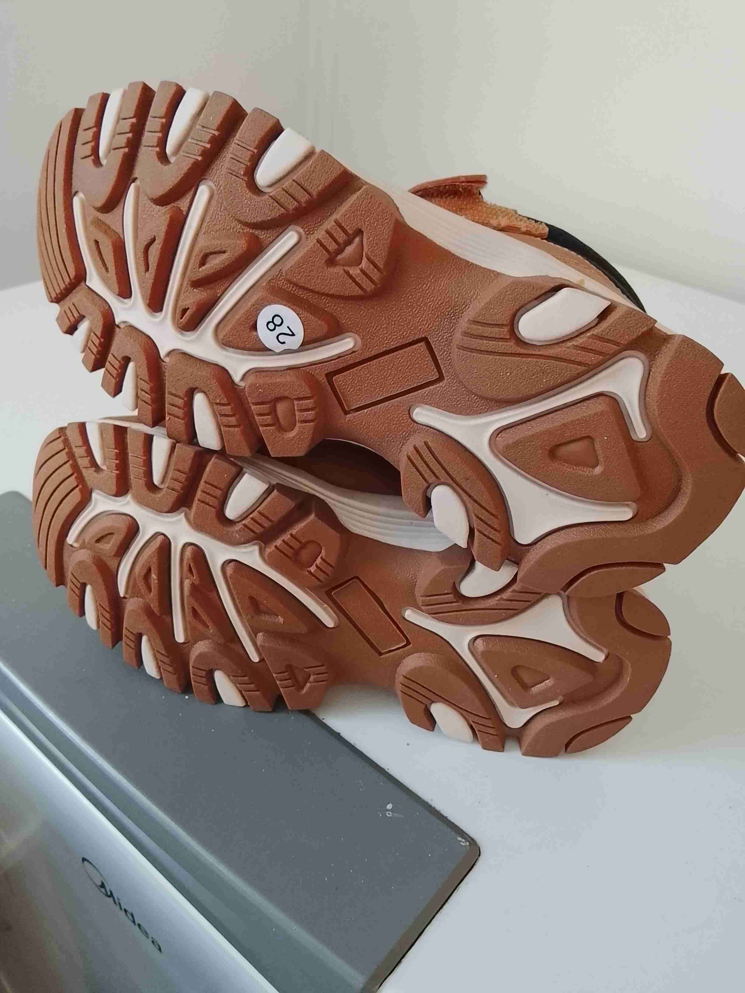 Botines de cuero café para niños - miniatura 3