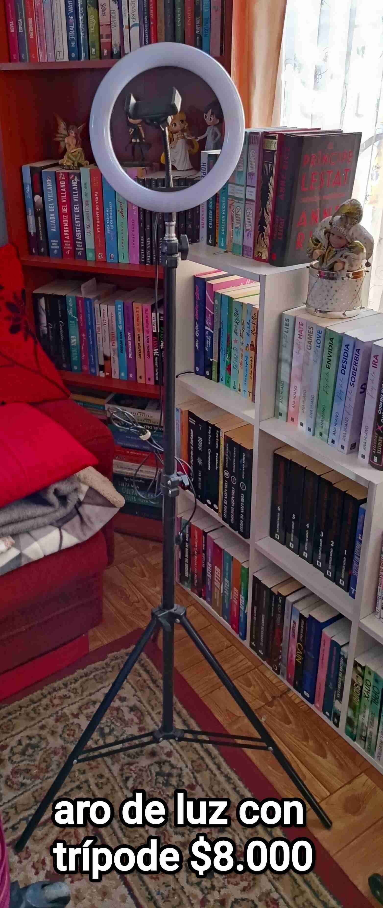 Aro de luz con trípode ajustable