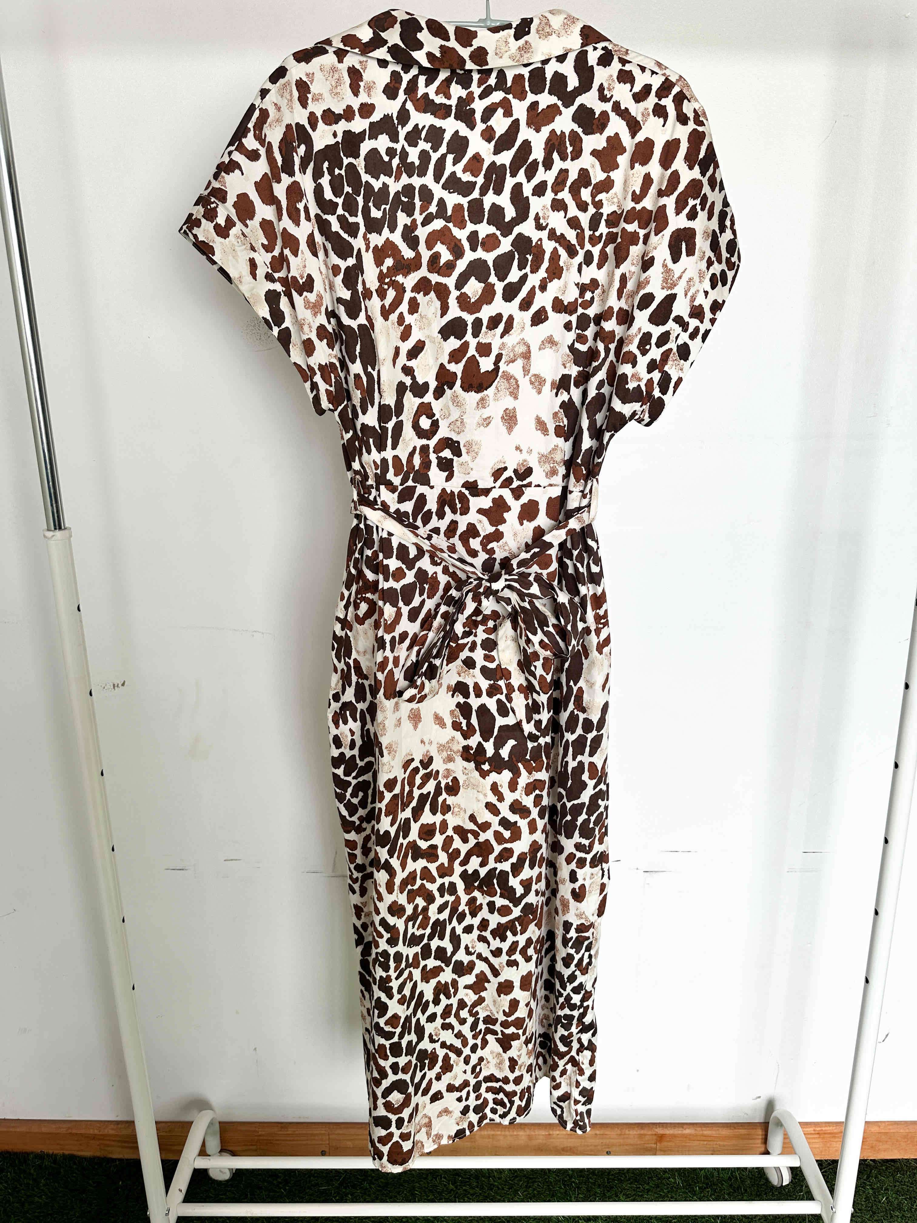 Vestido largo estampado leopardo - miniatura 2