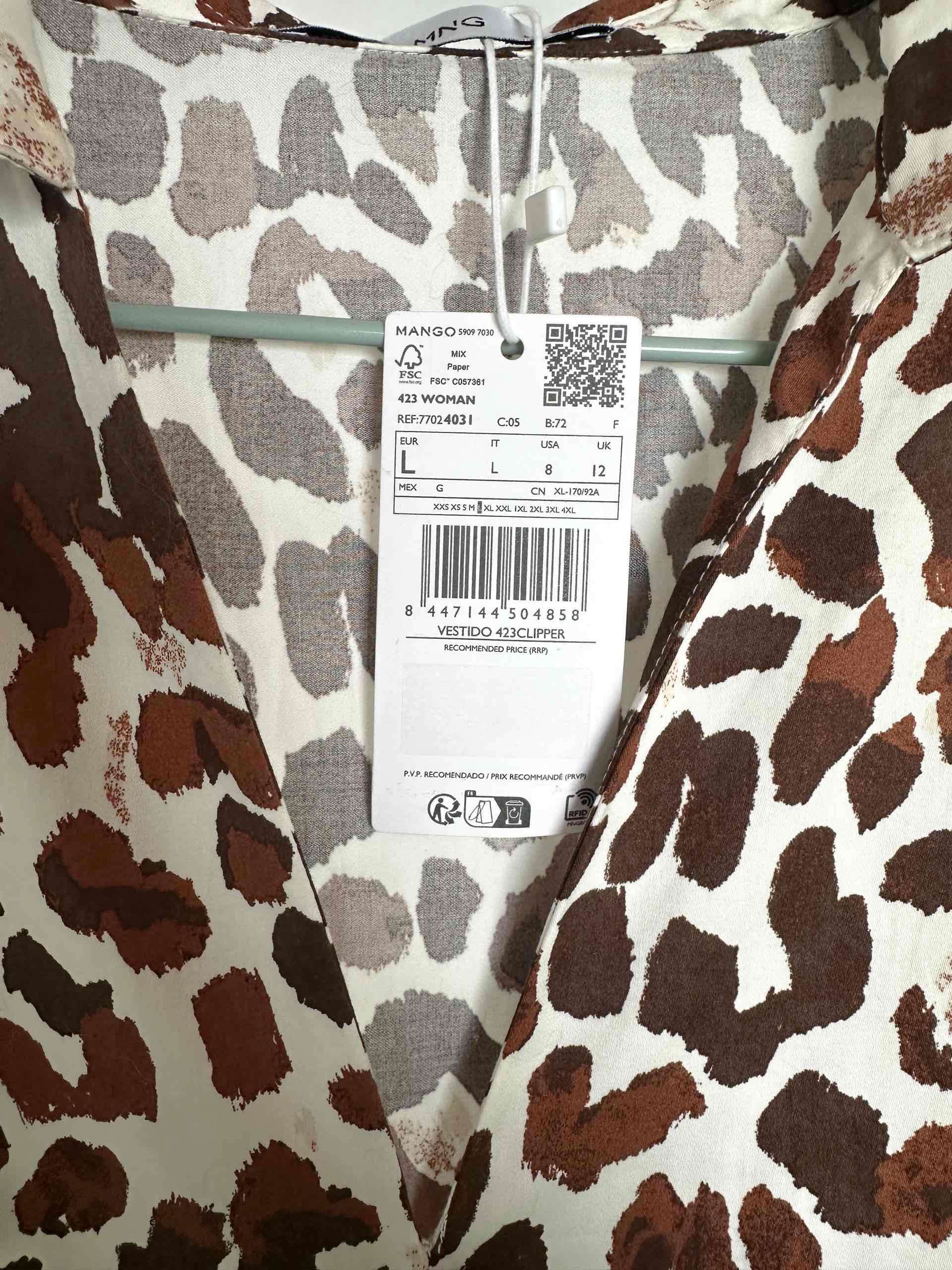 Vestido largo estampado leopardo - miniatura 3