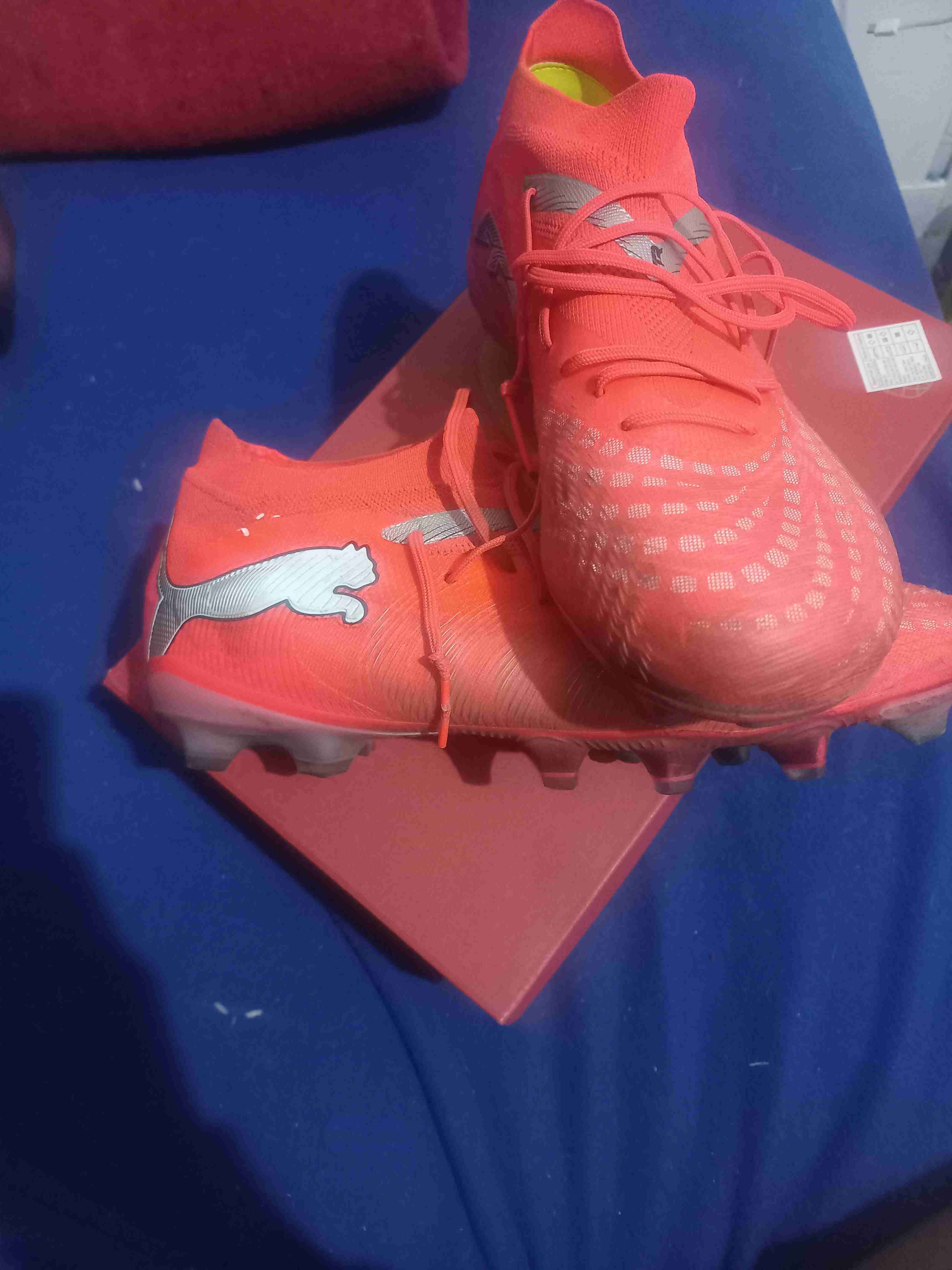 Zapatillas de fútbol naranjas Puma - miniatura 2