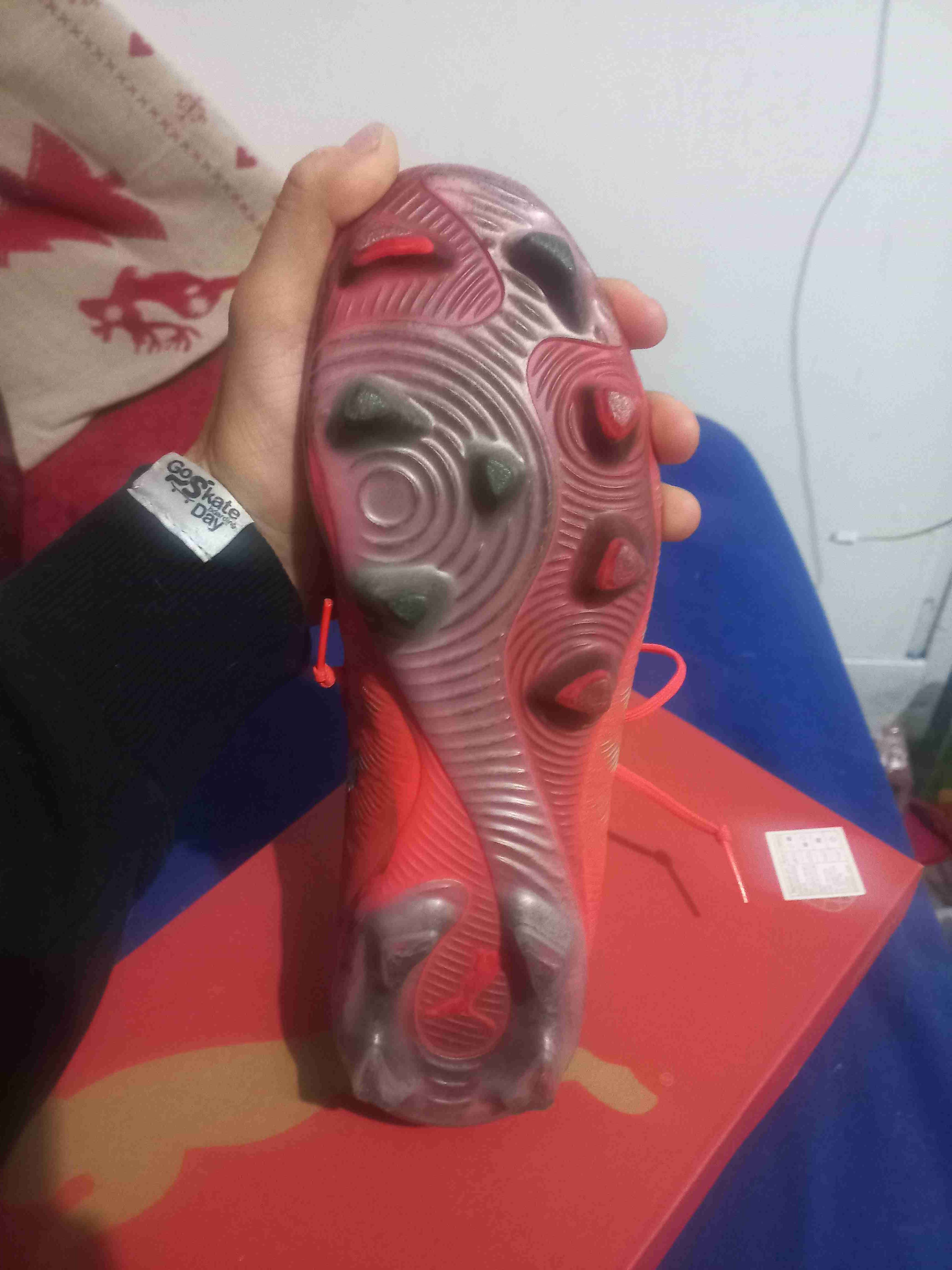 Zapatillas de fútbol naranjas Puma - miniatura 3