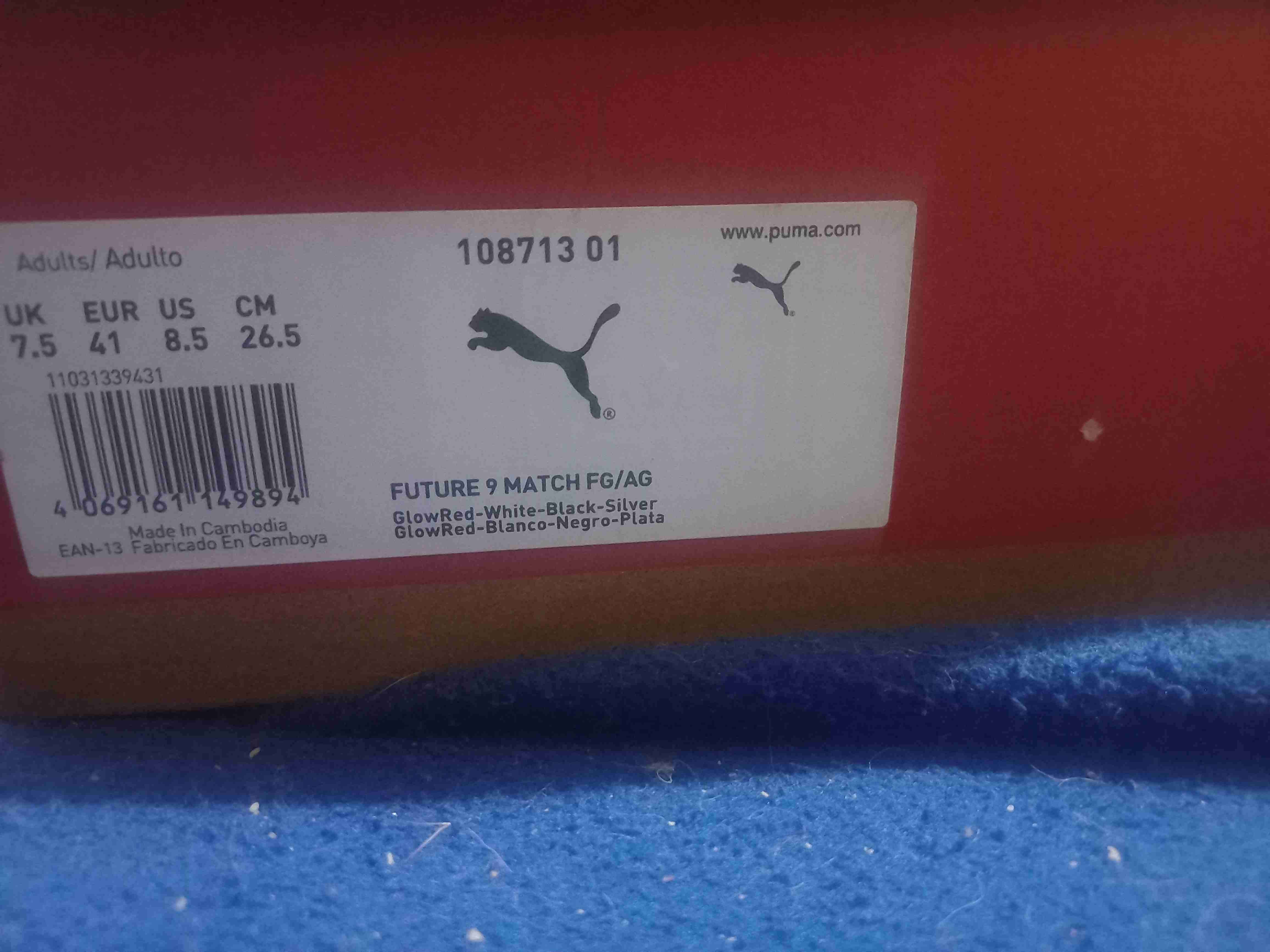 Zapatillas de fútbol naranjas Puma - miniatura 4