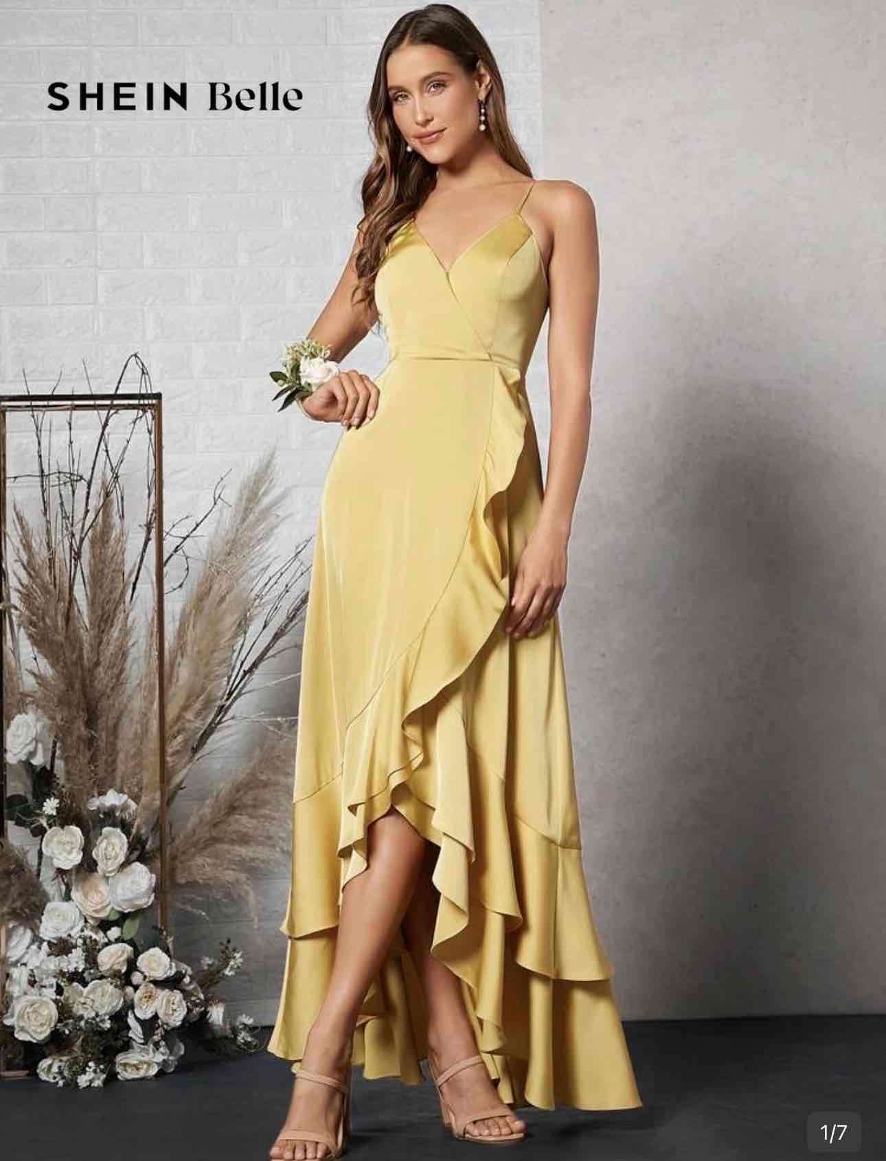 Vestido amarillo de tirantes Shein - miniatura 2