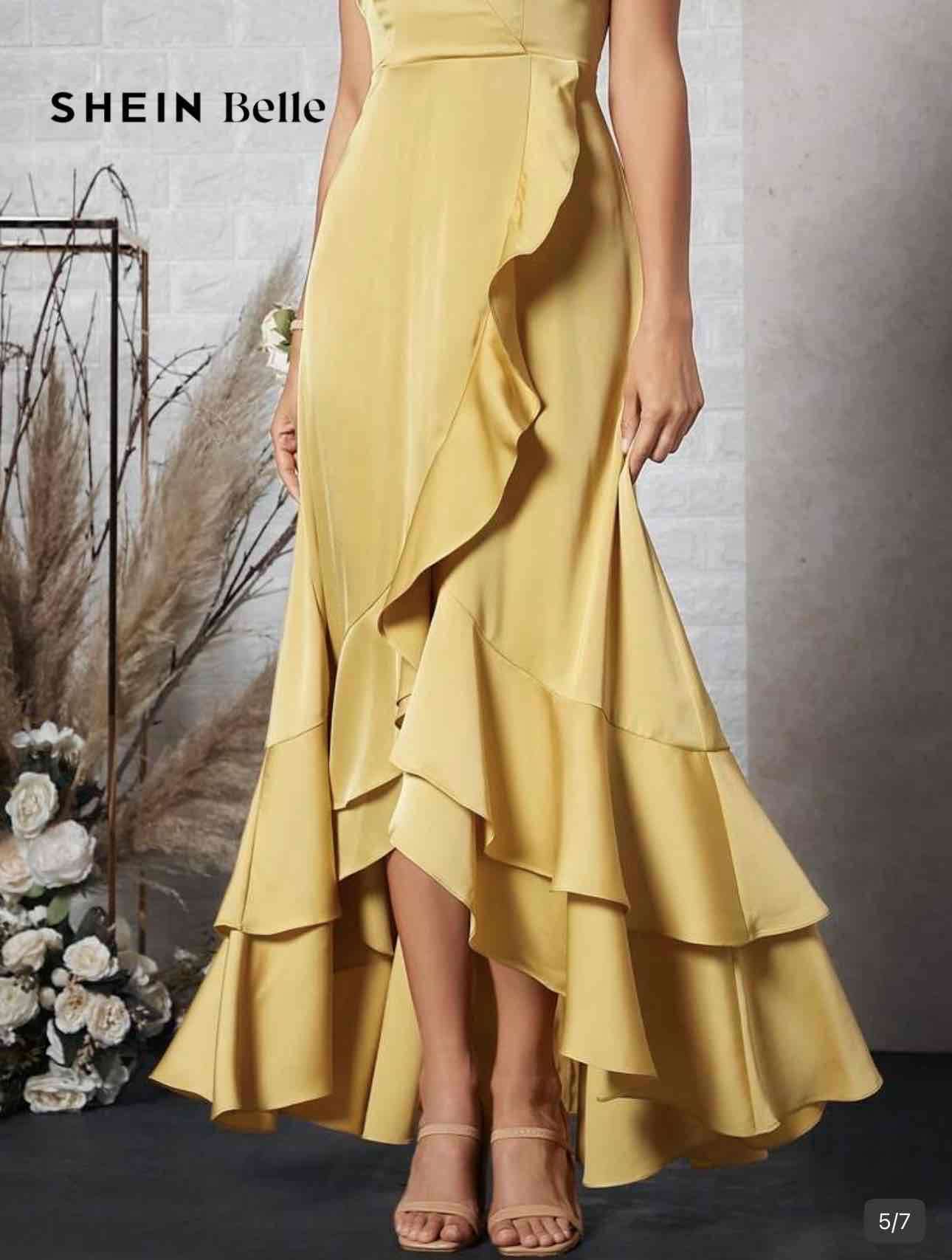 Vestido amarillo de tirantes Shein - miniatura 3