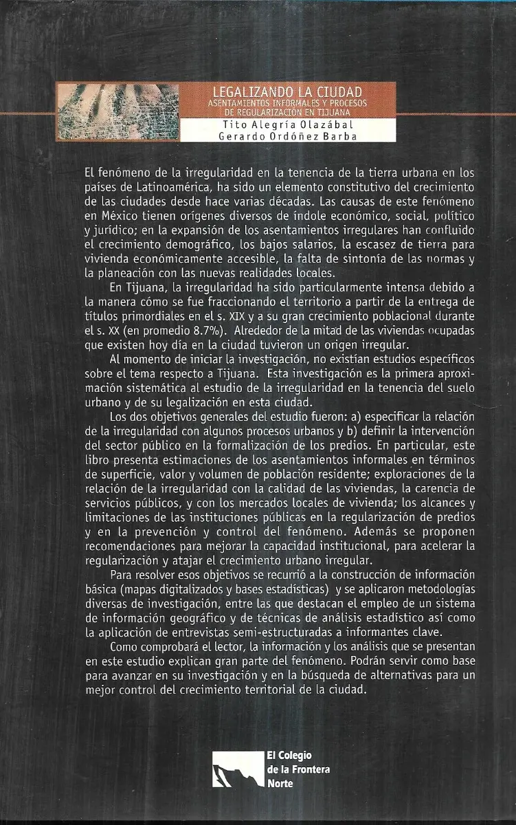 Libro Legalizando La Ciudad Asentamientos  Alegría - miniatura 2