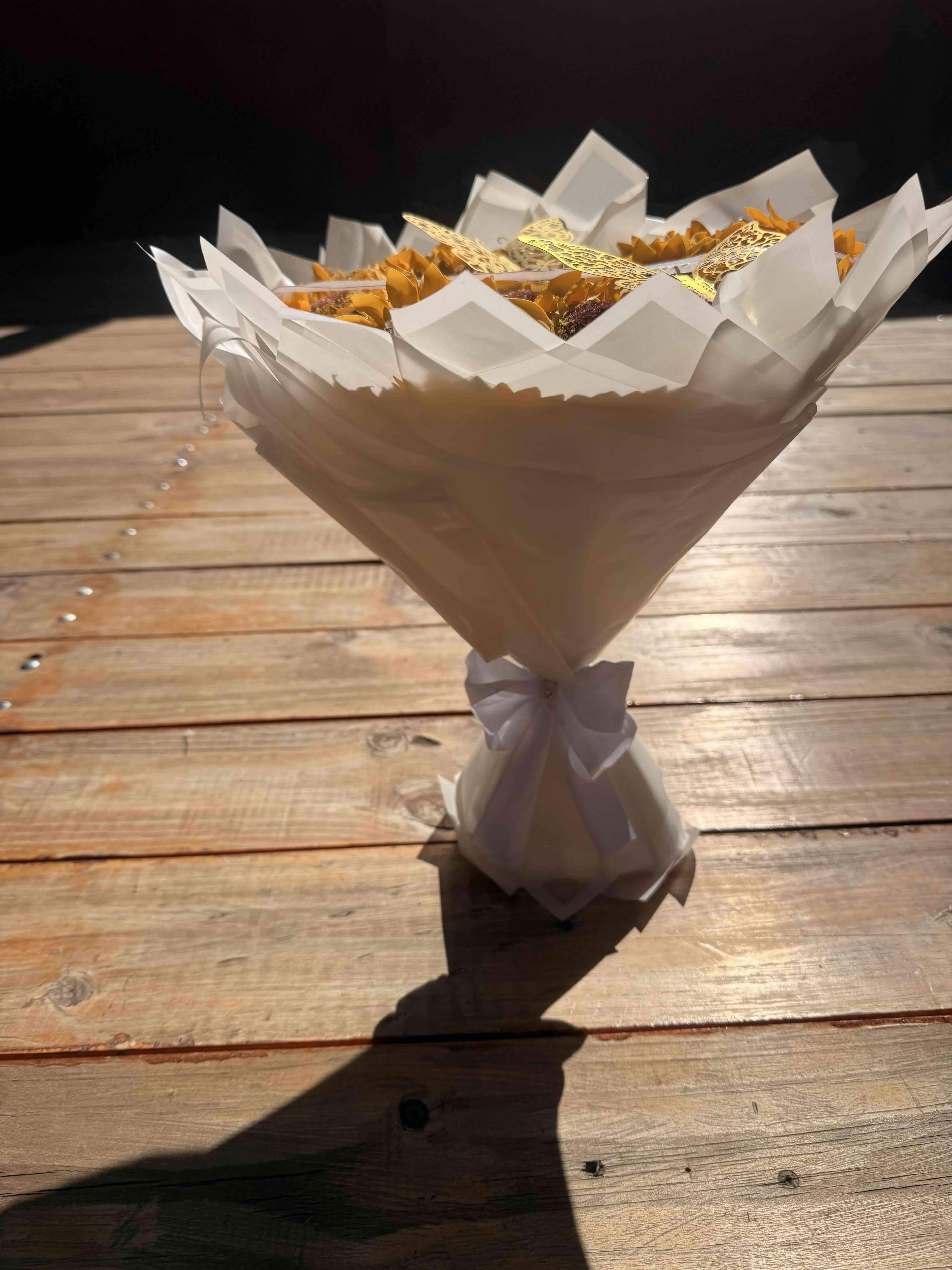 Ramo de flores artificiales de girasol - miniatura 3