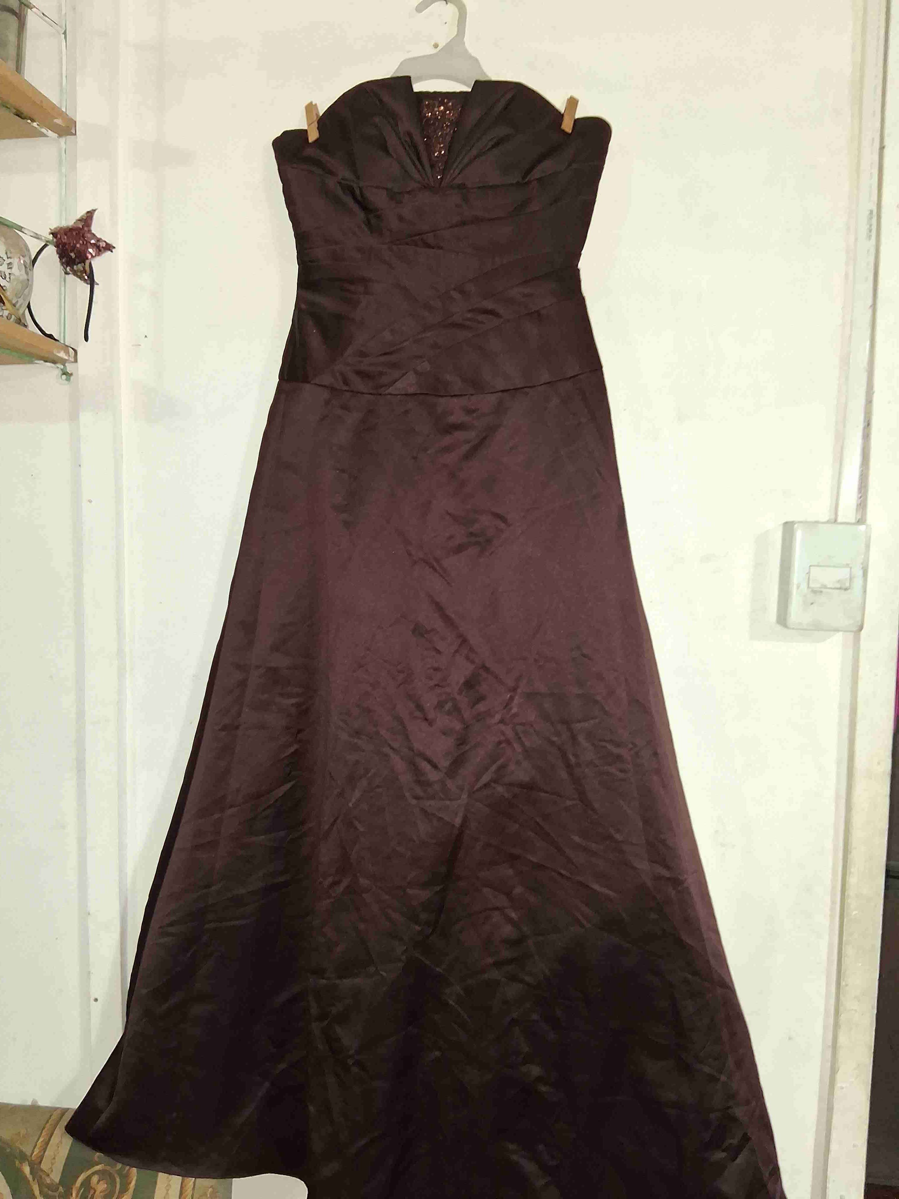 Vestido marrón elegante - miniatura 2