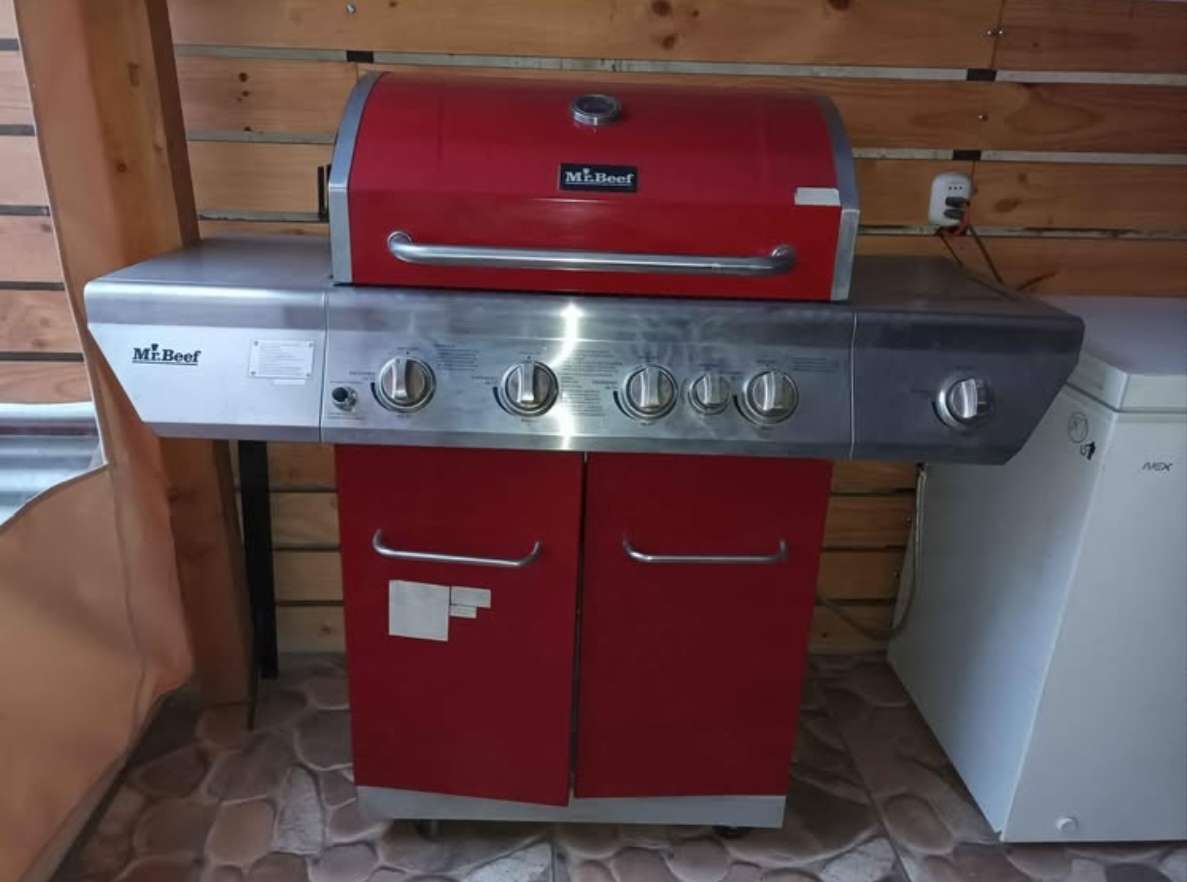 Parrilla a gas Mr. Beef roja - miniatura 1