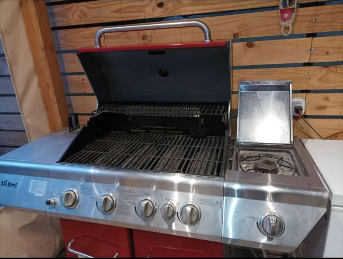 Parrilla a gas Mr. Beef roja - miniatura 2