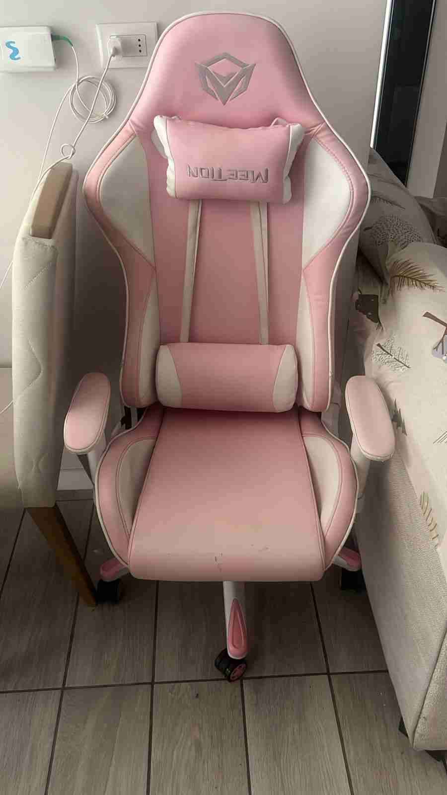 Silla gamer rosa