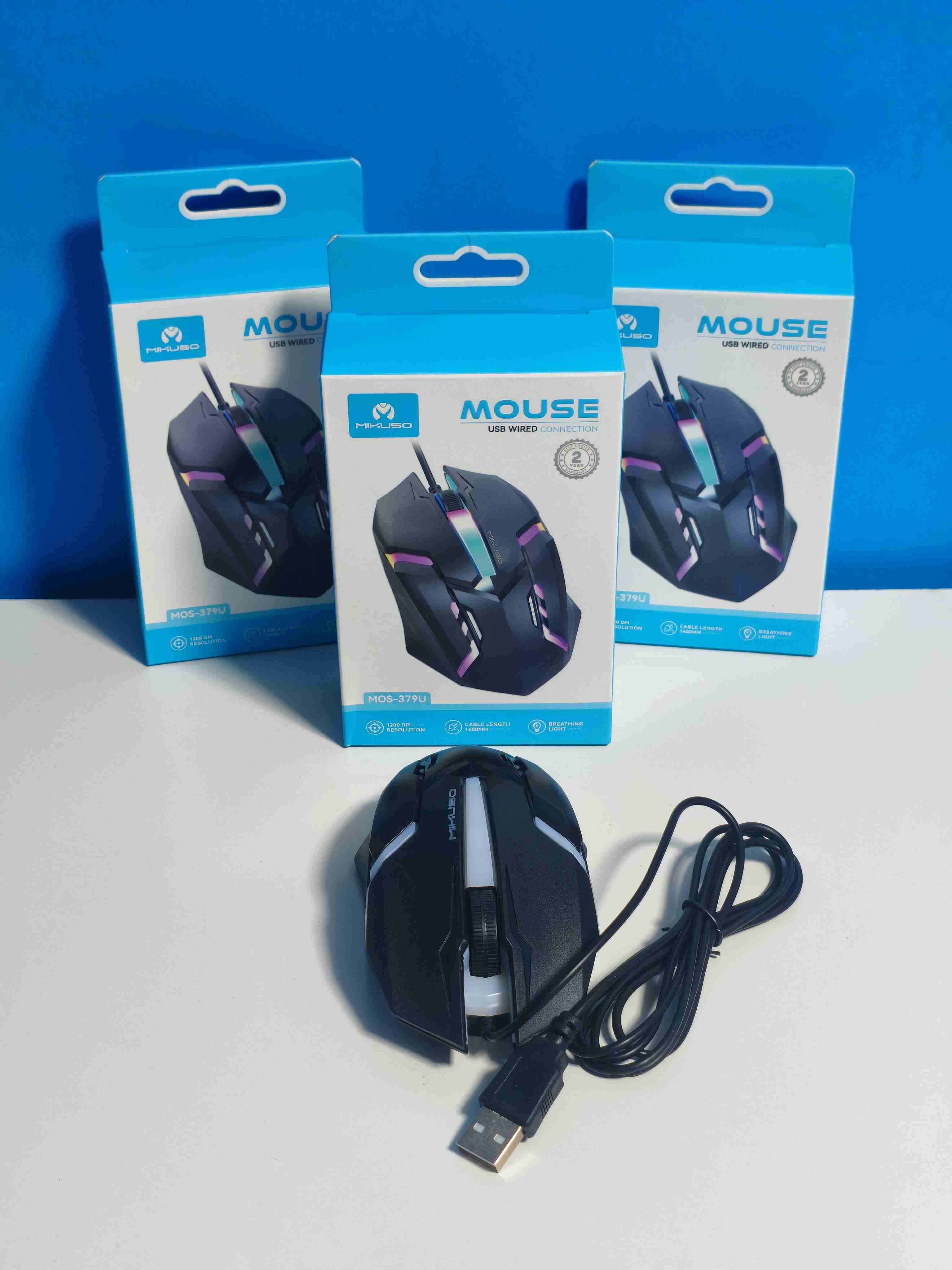 Mouse USB con luces LED - miniatura 1