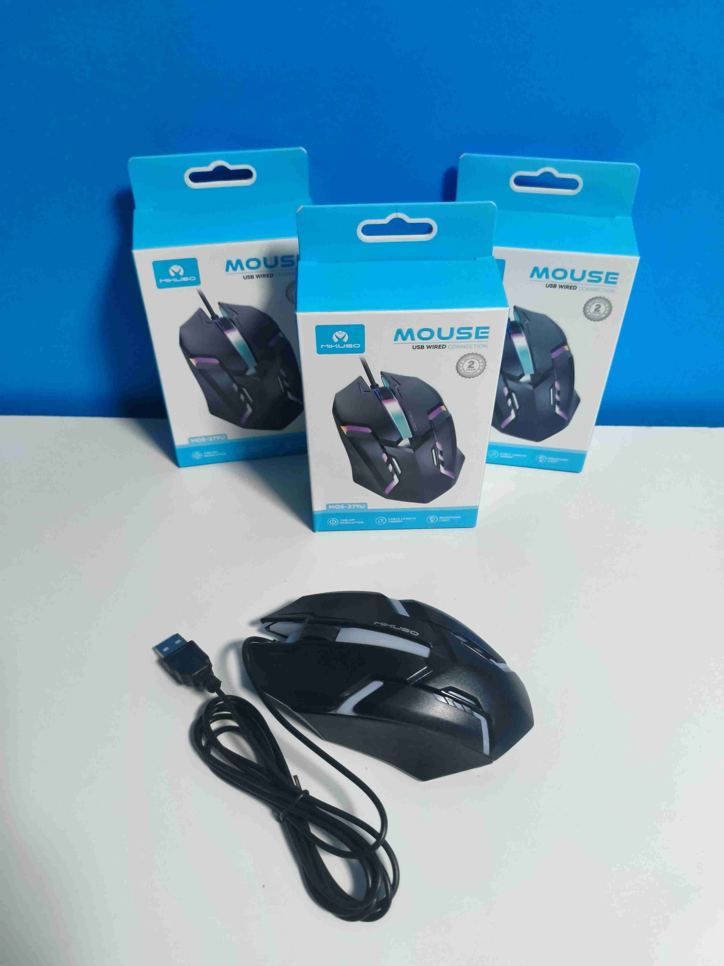 Mouse USB con luces LED - miniatura 2