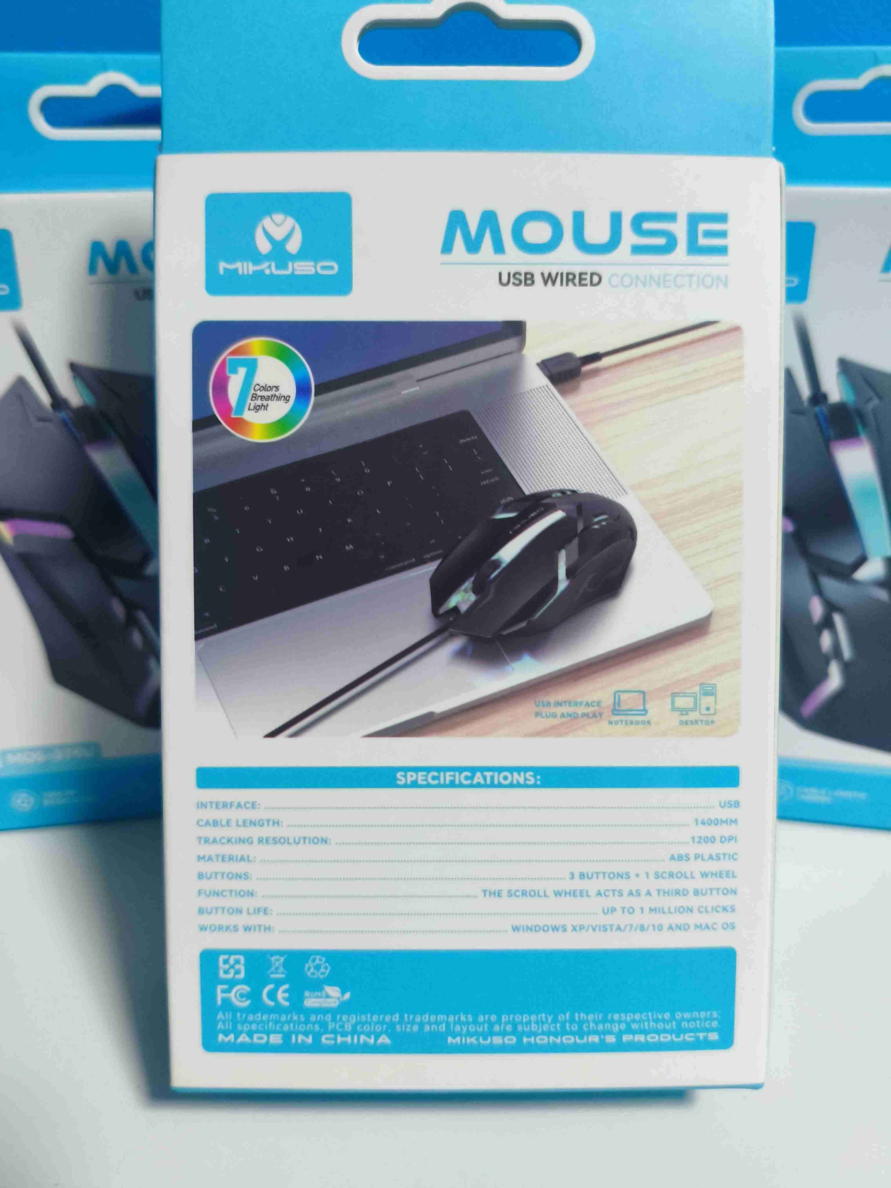 Mouse USB con luces LED - miniatura 3
