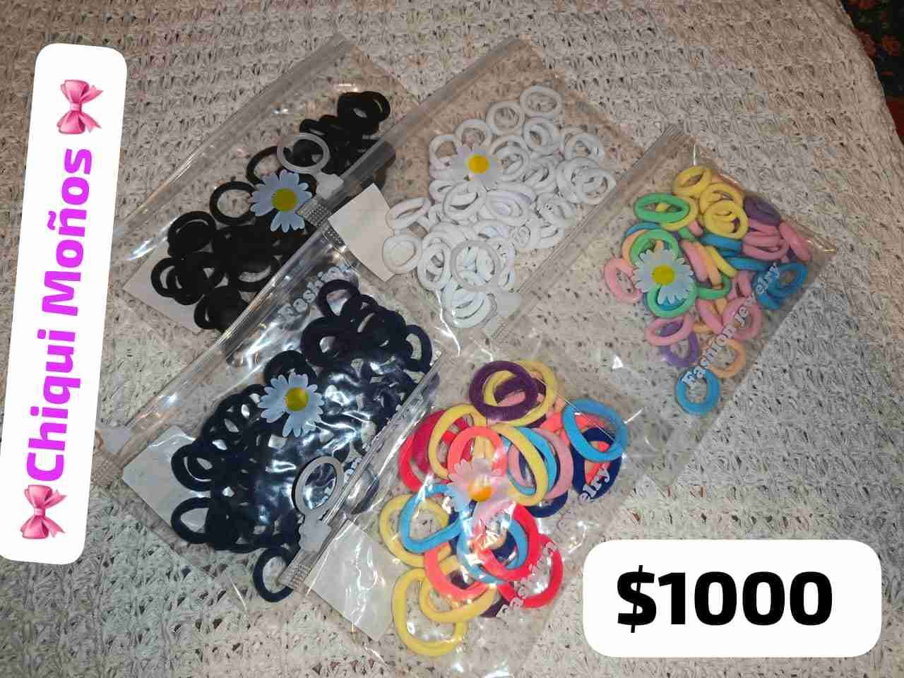 Moño de encaje con lazo rosa - miniatura 4