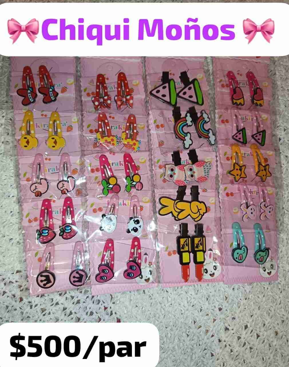 Moño de encaje con lazo rosa - miniatura 6