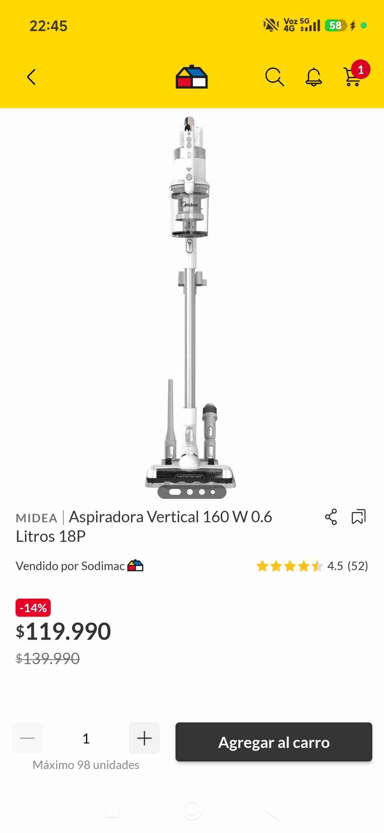 Aspiradora vertical Midea - miniatura 4