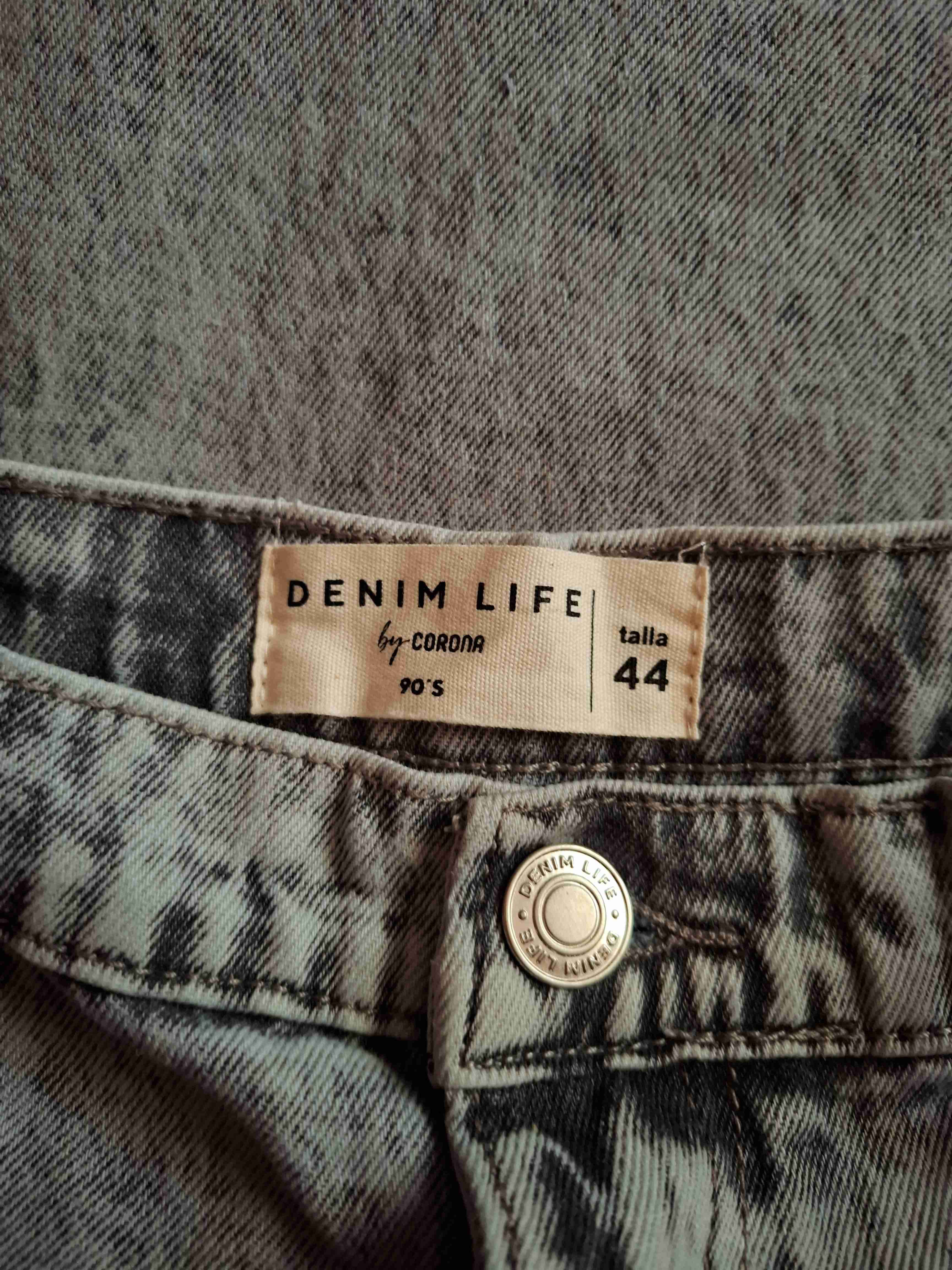 Jeans gris corona tiro alto - miniatura 3