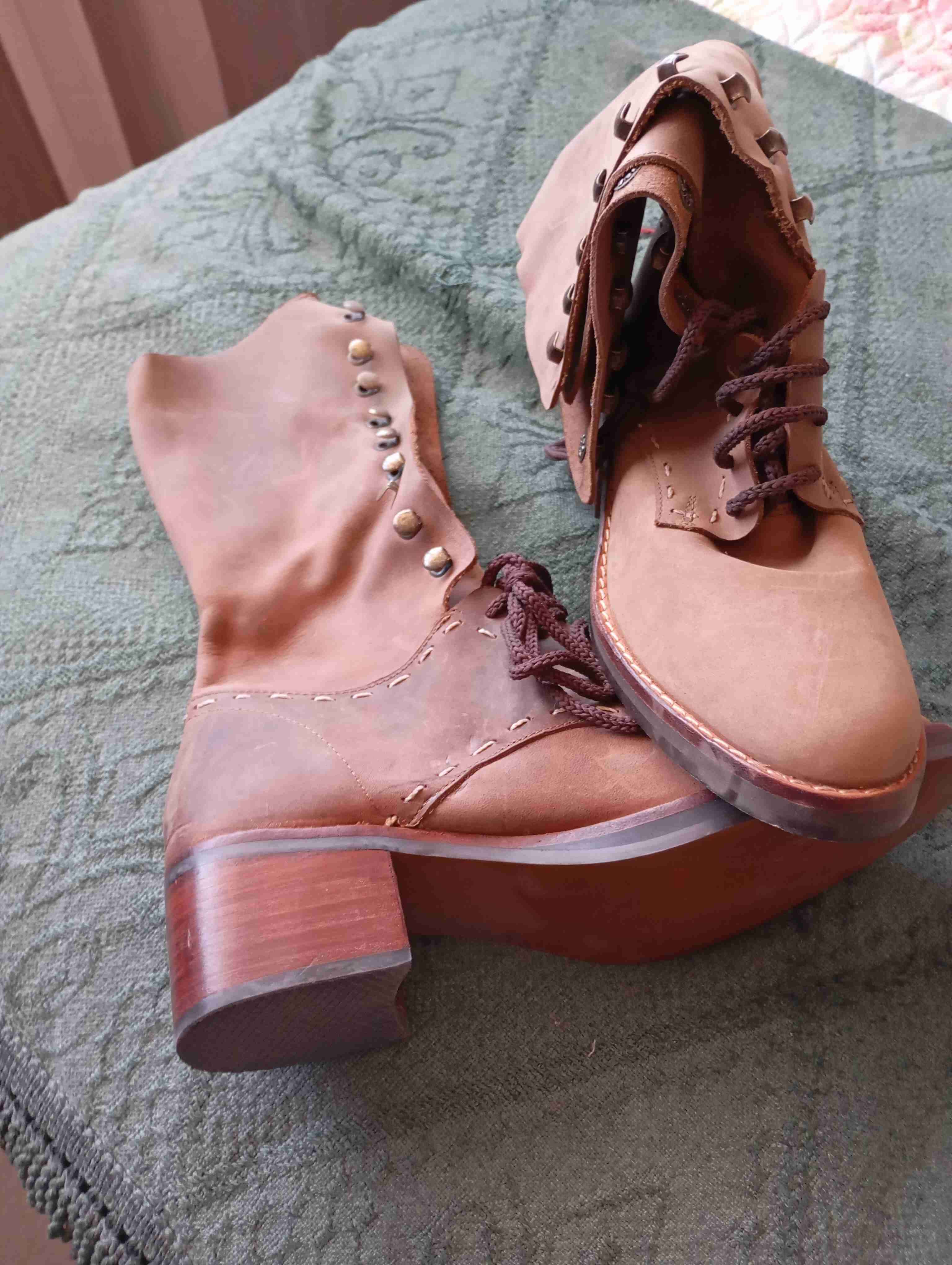 Botines de cuero marrón - miniatura 2