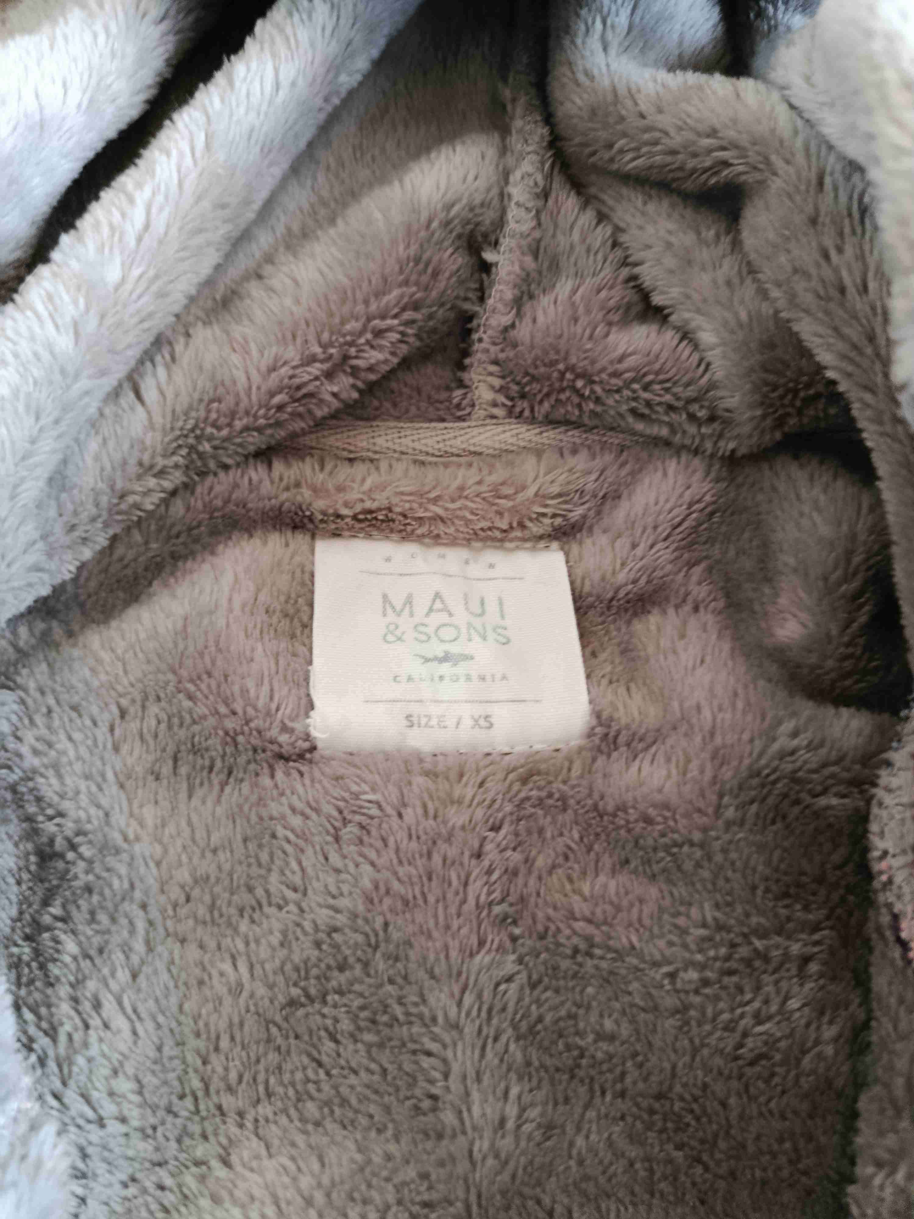 Poleron peludo talla XS color gris - miniatura 2