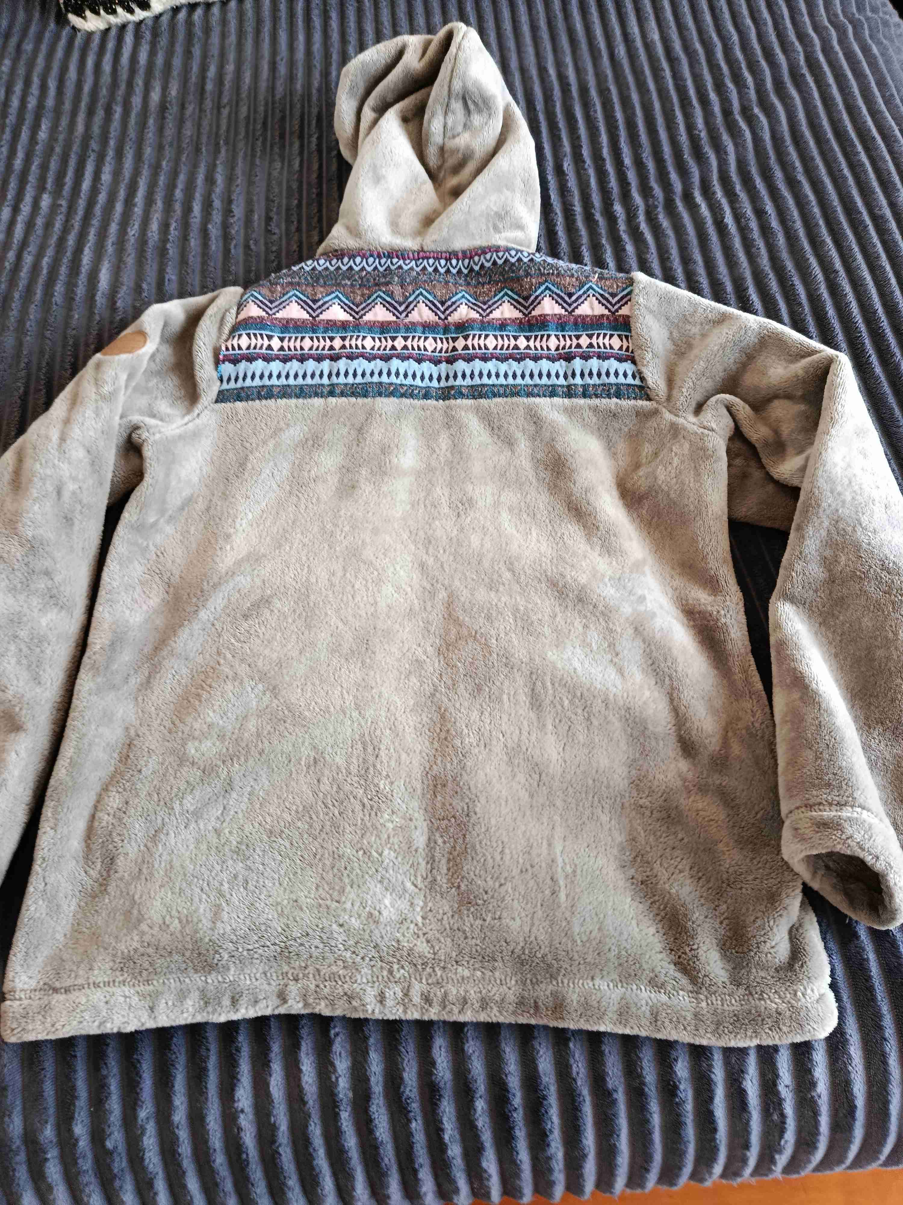 Poleron peludo talla XS color gris - miniatura 4